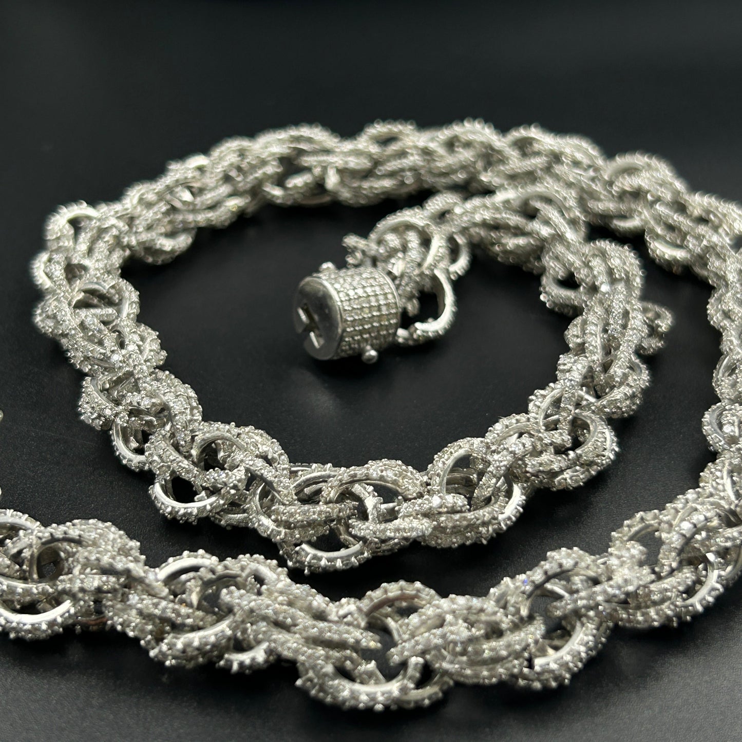 Silver Men's Chain Diamond Chain