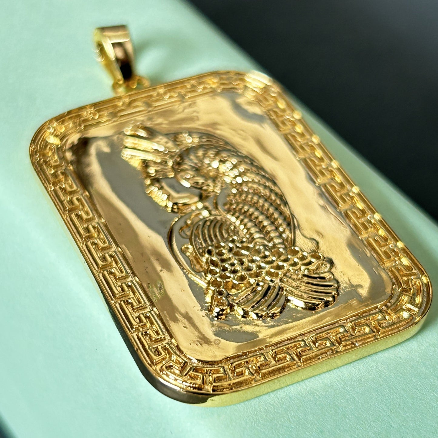 Men's Lady Fortuna Bar Pendant - Silver Pendant