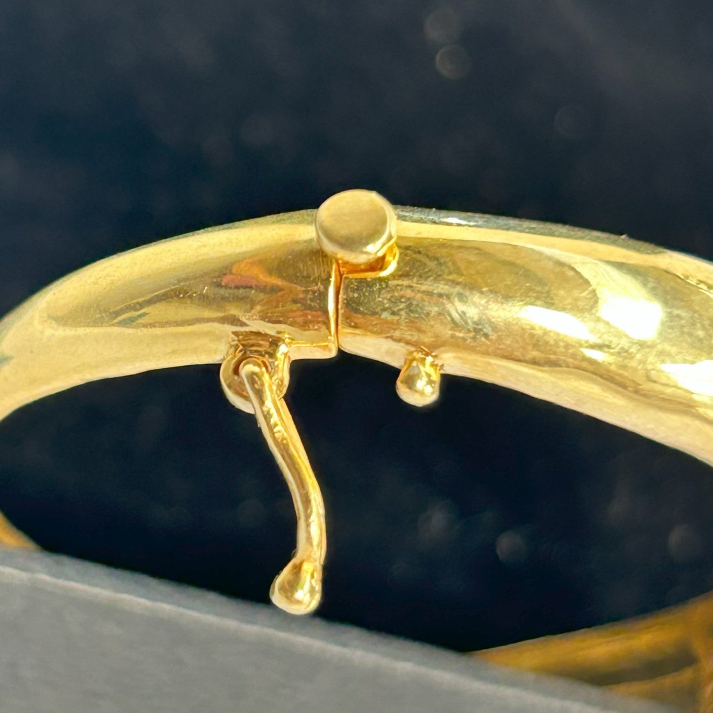 Yellow Gold Panther Kada - Silver Bracelet