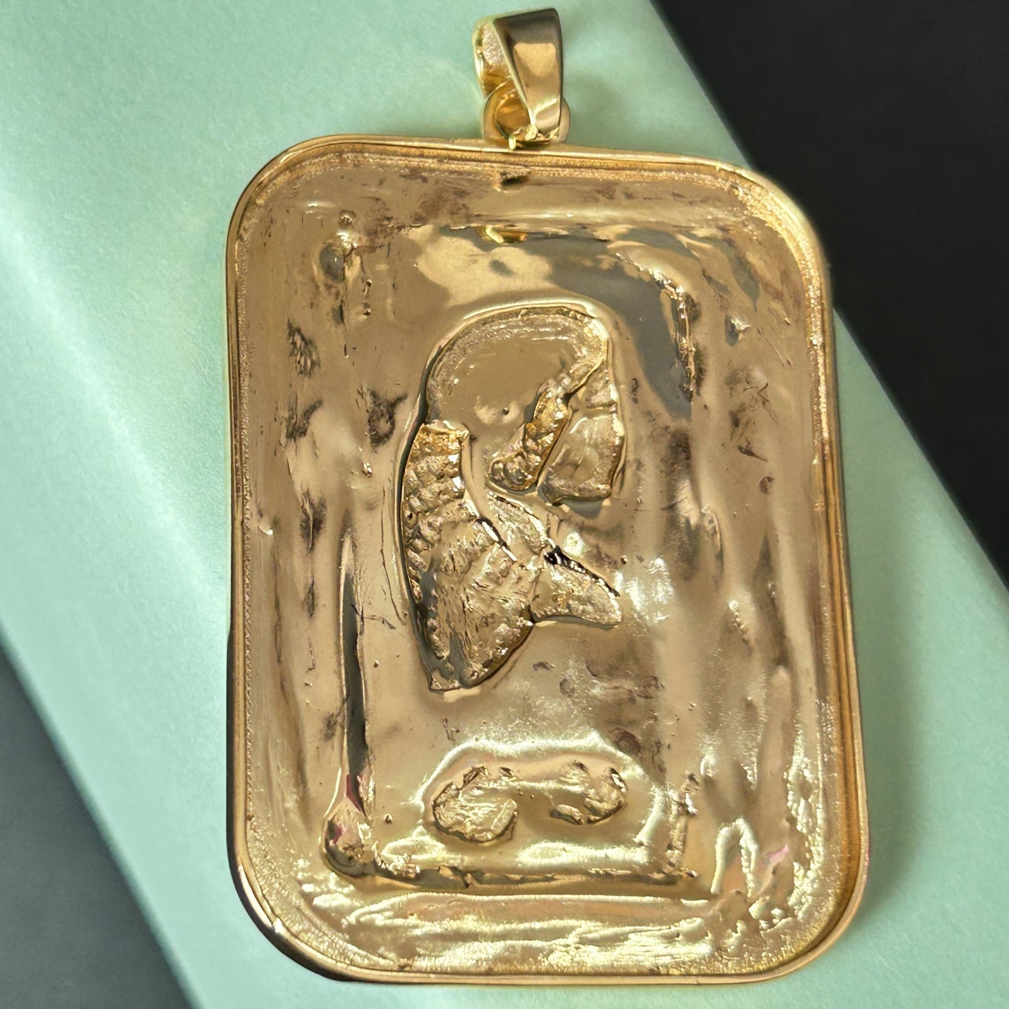 Men's Lady Fortuna Bar Pendant - Silver Pendant