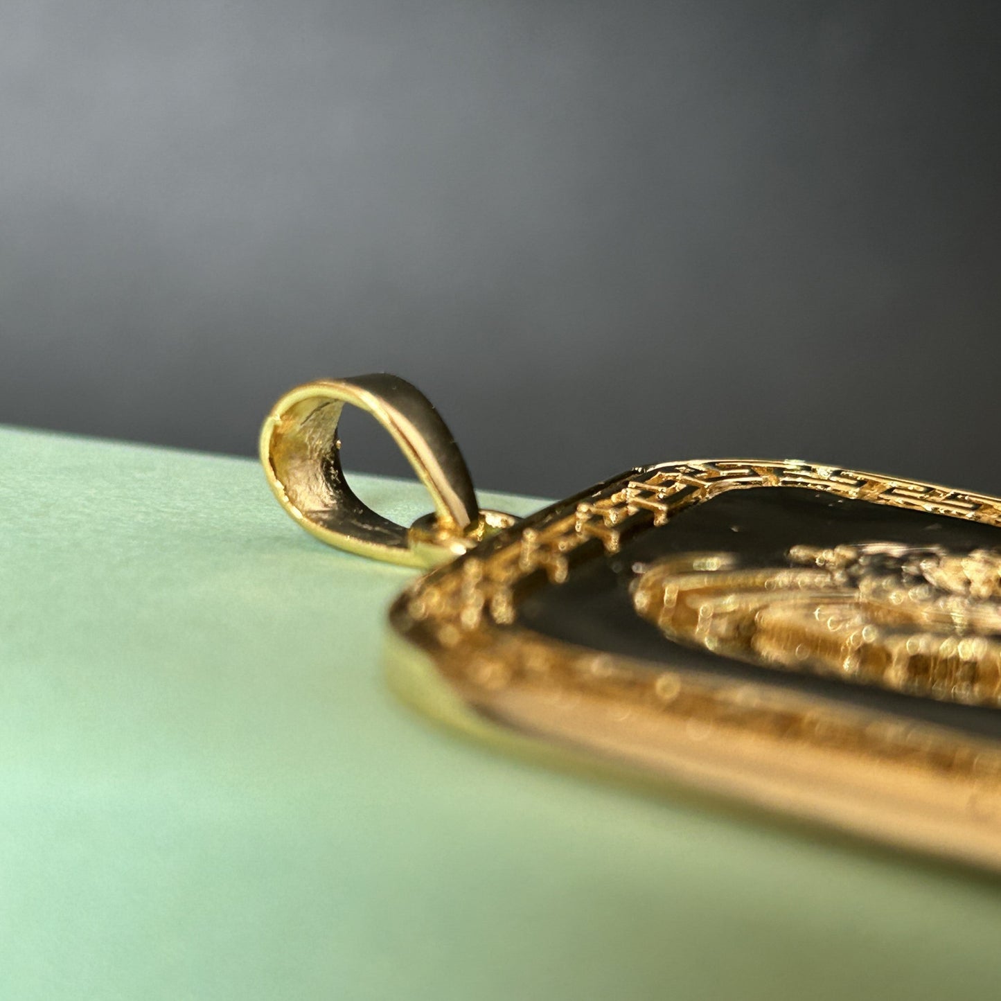 Men's Lady Fortuna Bar Pendant - Silver Pendant