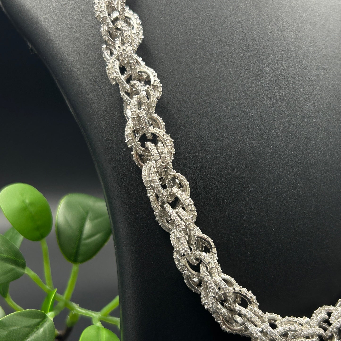 Silver Men's Chain Diamond Chain