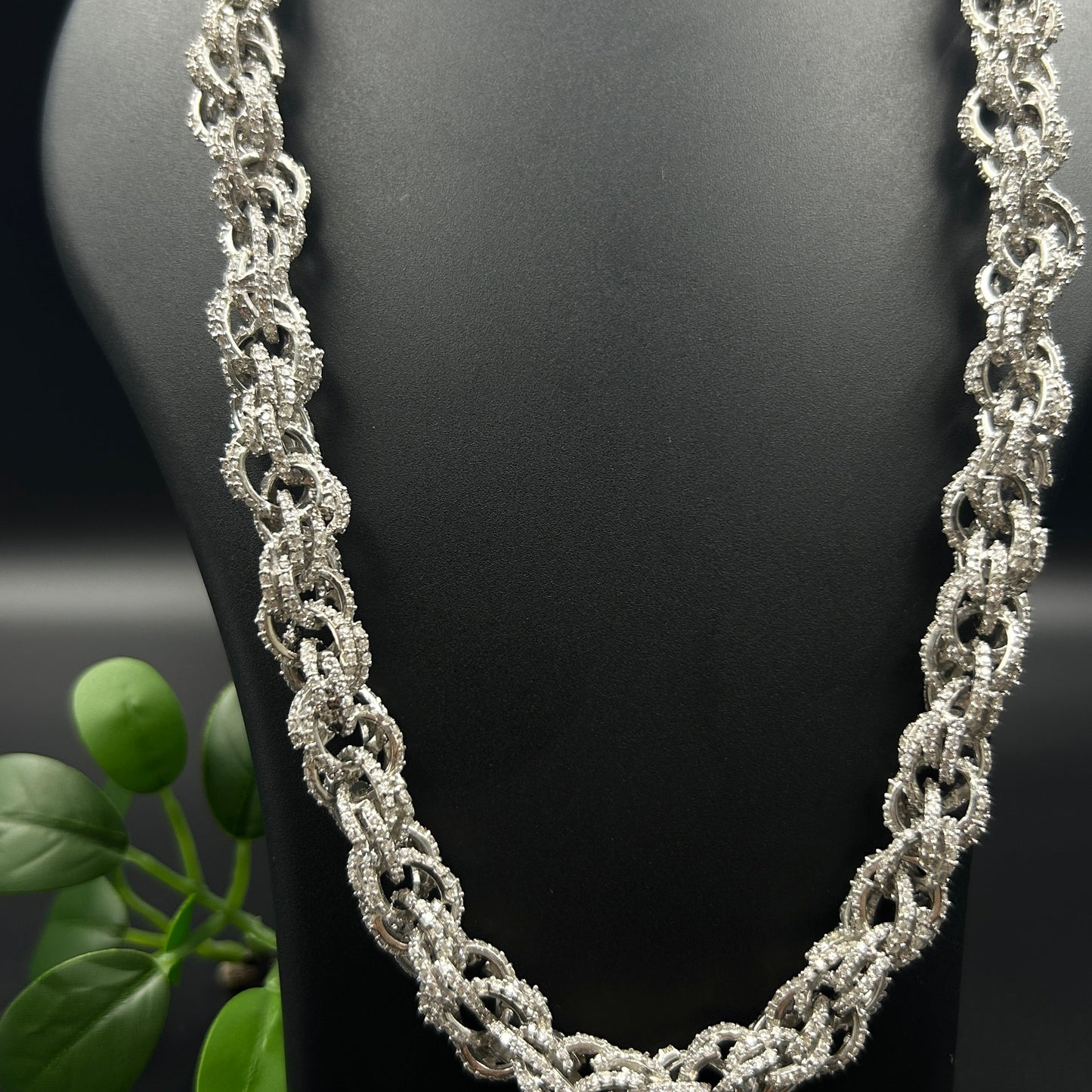 Silver Men's Chain Diamond Chain