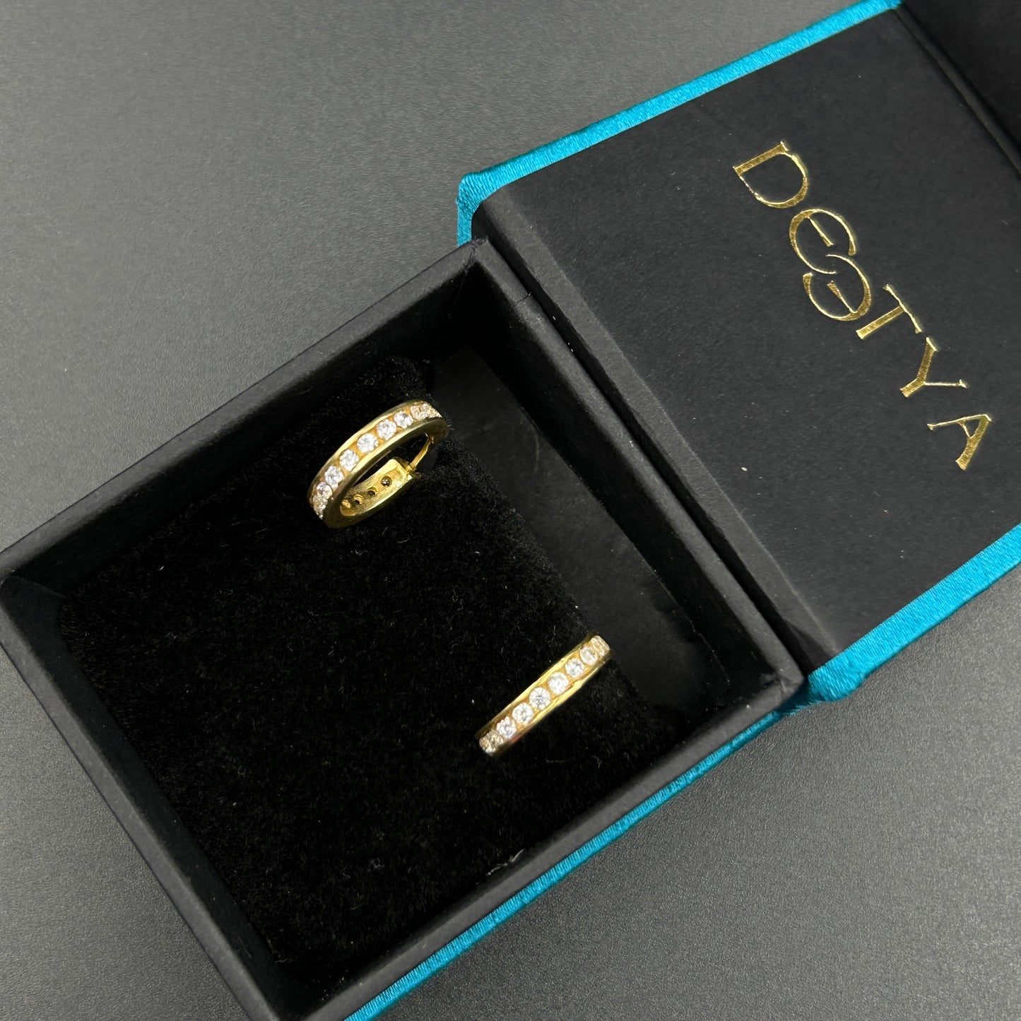 Yellow Gold Bali Earring- Silver Hoops