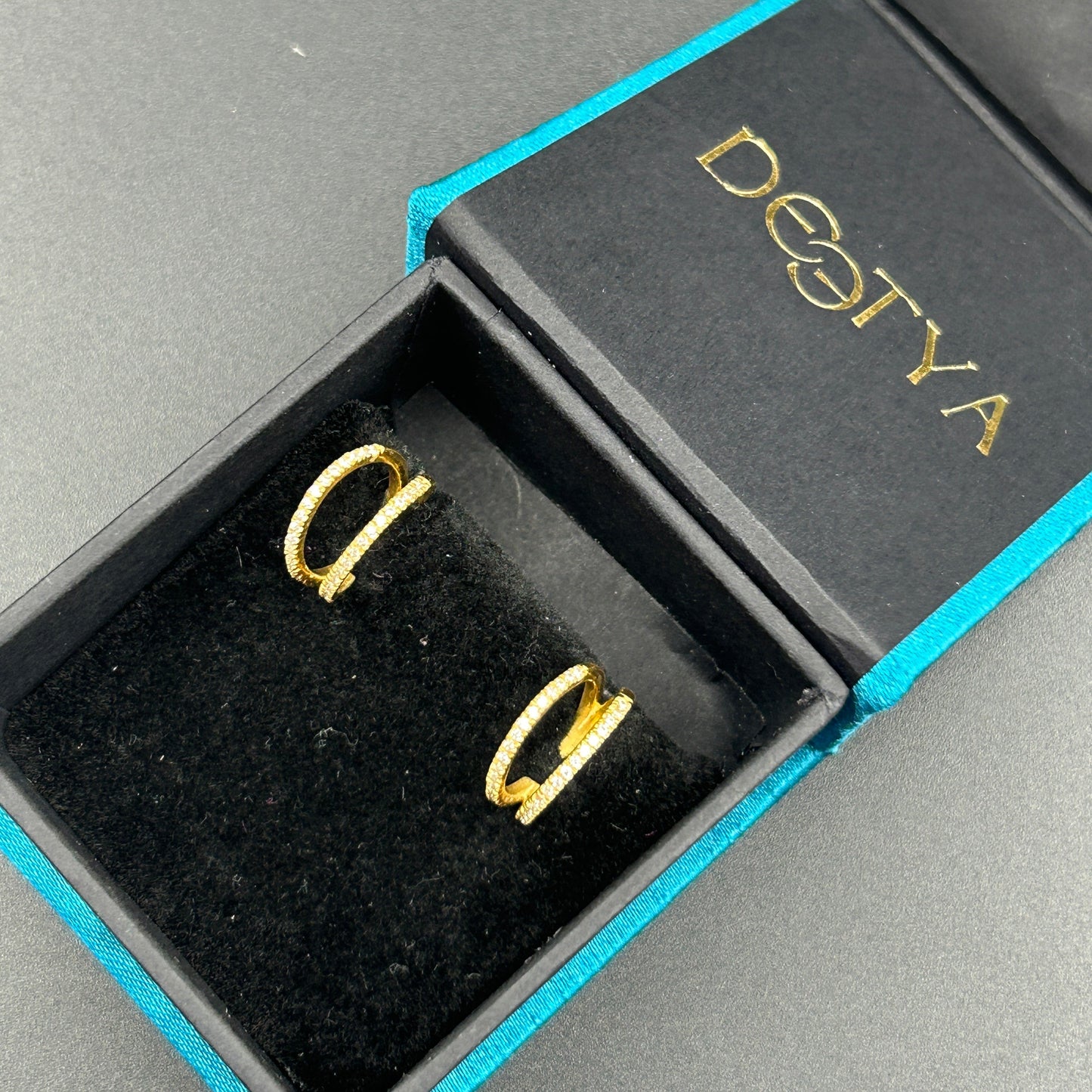 Yellow Gold Cuff Earrings - Silver Cuff Earrings