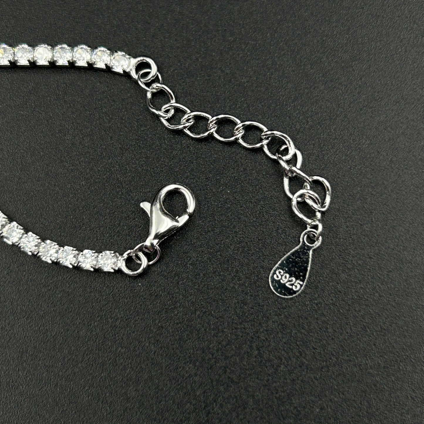 Solitaire Heart Anklet - Silver Payal