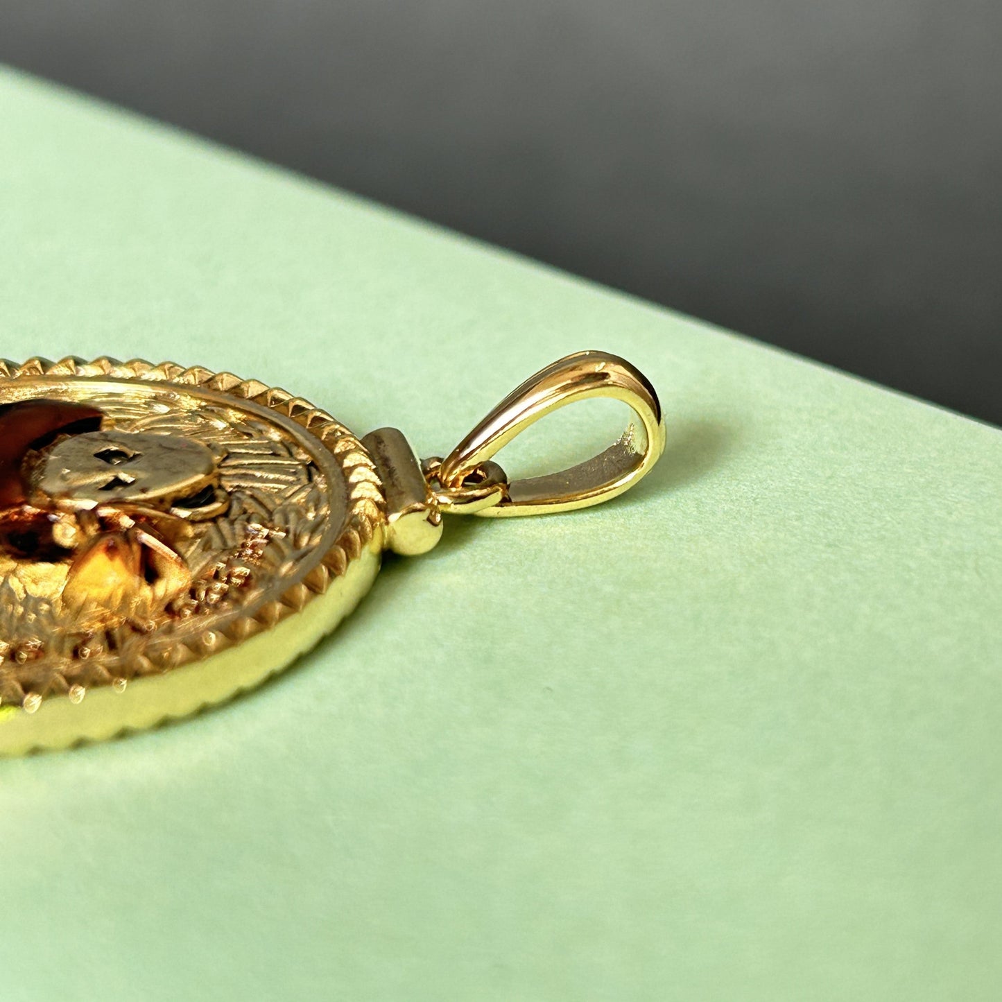 Vintage Yuan Panda Coin Pendant - Silver Pendant