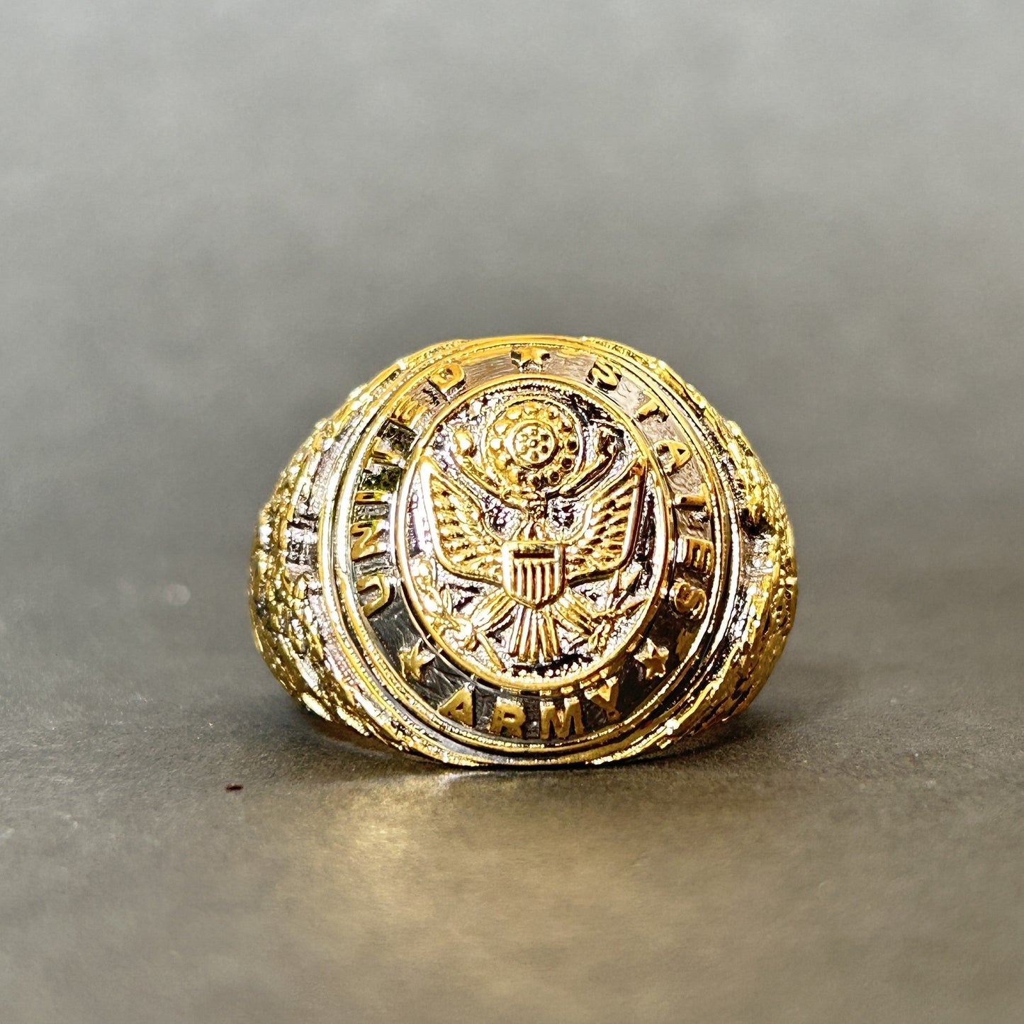 Men's Silver Ring - Yellow Gold Ring for Men