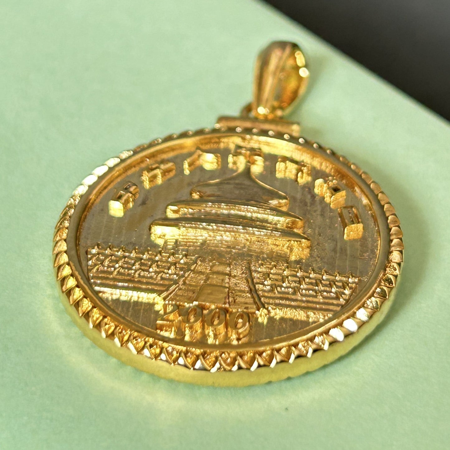 Vintage Yuan Panda Coin Pendant - Silver Pendant