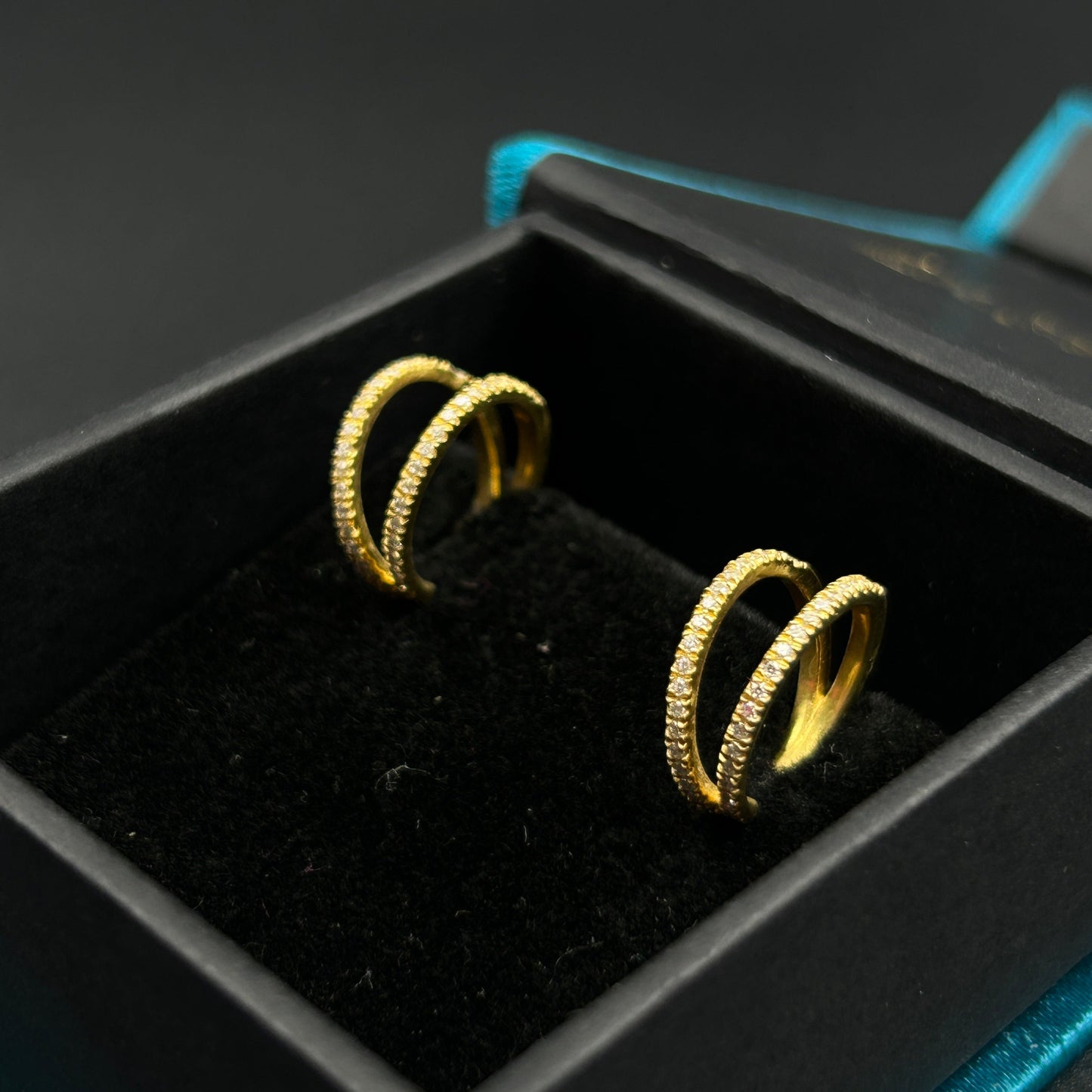 Yellow Gold Cuff Earrings - Silver Cuff Earrings