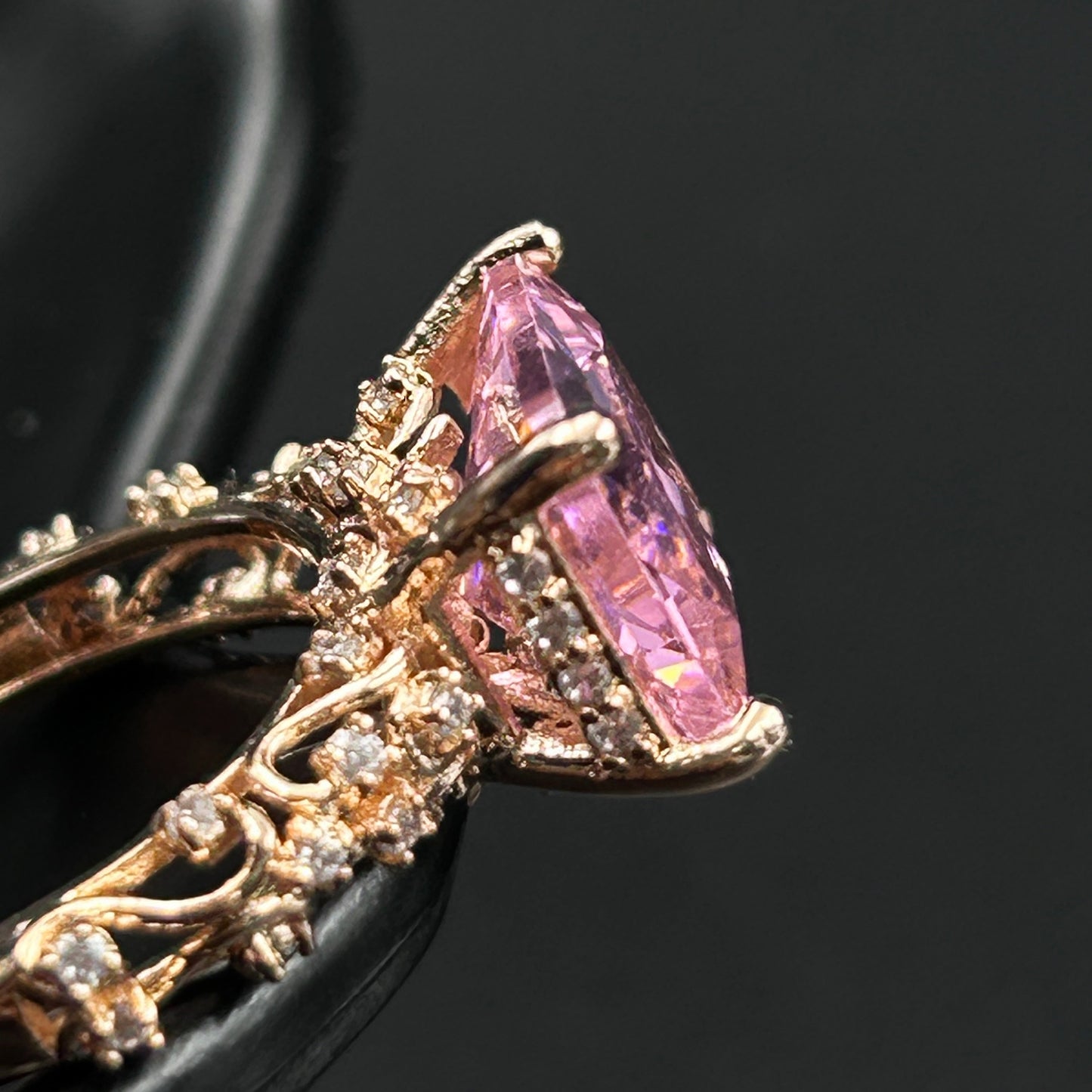 Pink Sapphire Ring - Pure Silver Ring