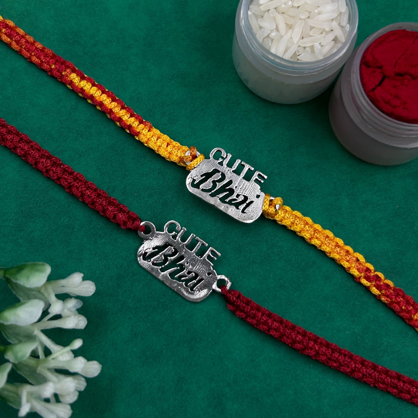 Pure Silver CUTE BHAI Thread Rakhi