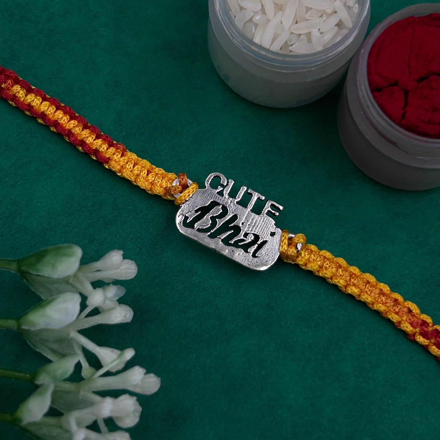 Pure Silver CUTE BHAI Thread Rakhi