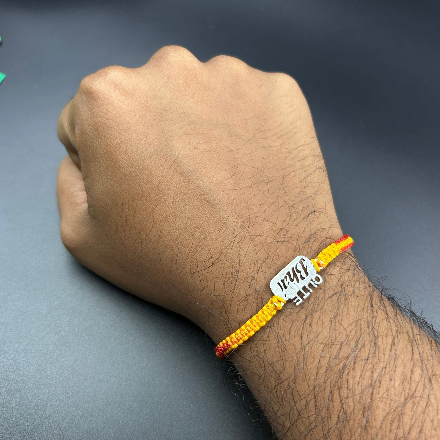 Pure Silver CUTE BHAI Thread Rakhi