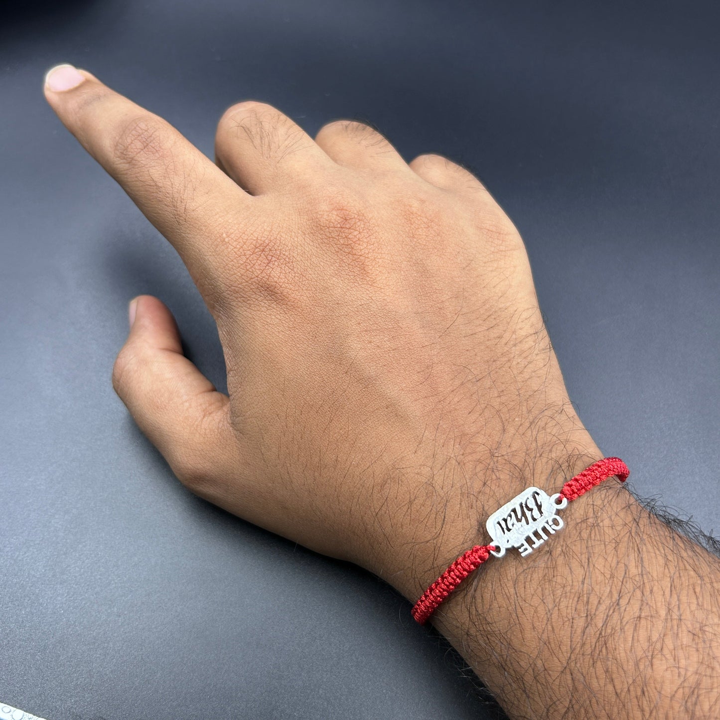 Pure Silver CUTE BHAI Thread Rakhi