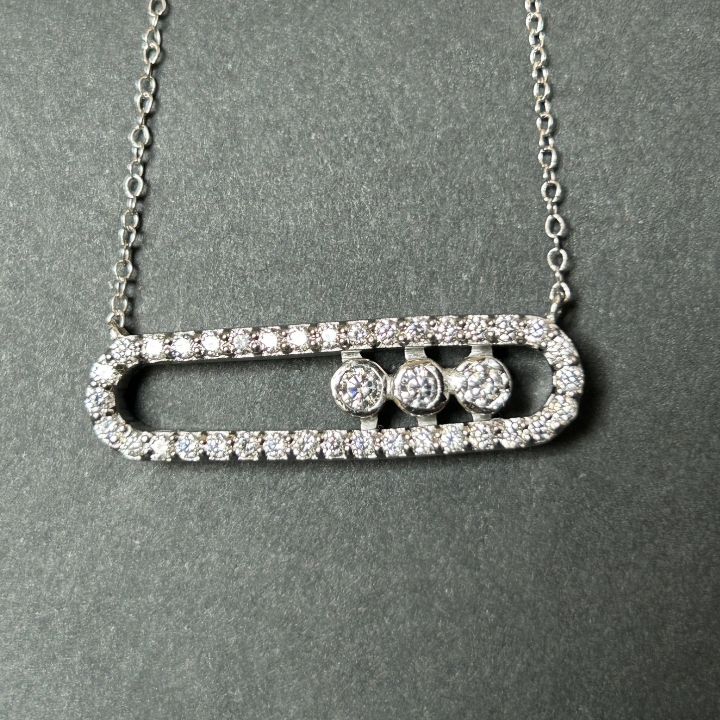 Custom Bar Pendant and Chain - Silver Pendant