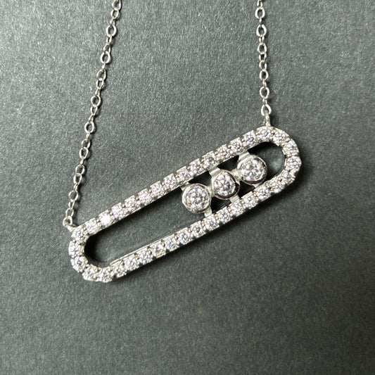Custom Bar Pendant and Chain - Silver Pendant