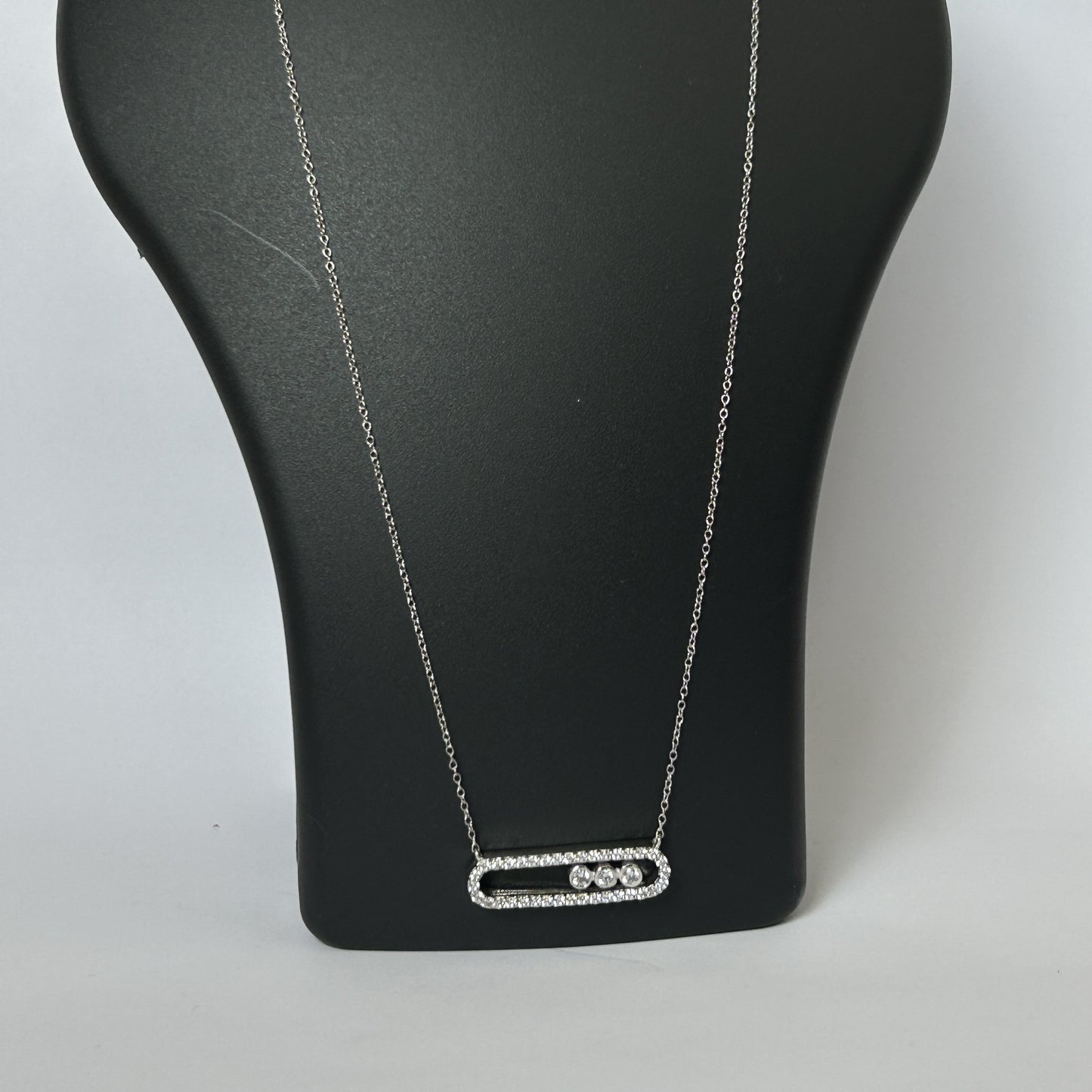 Custom Bar Pendant and Chain - Silver Pendant
