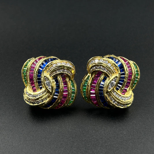 Pure Silver Rainbow Earrings