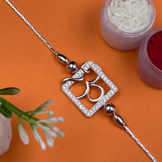 Silver Rakhi - OM Rakhi