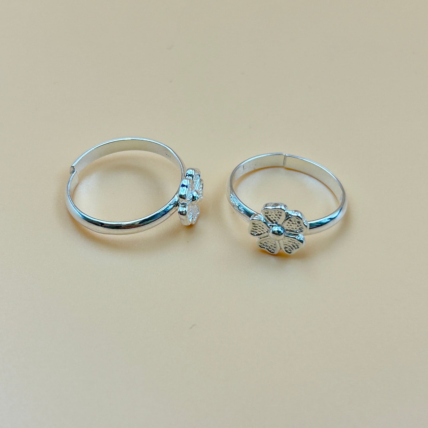 Silver Flower Toe Ring - Sterling Silver Toe Rings