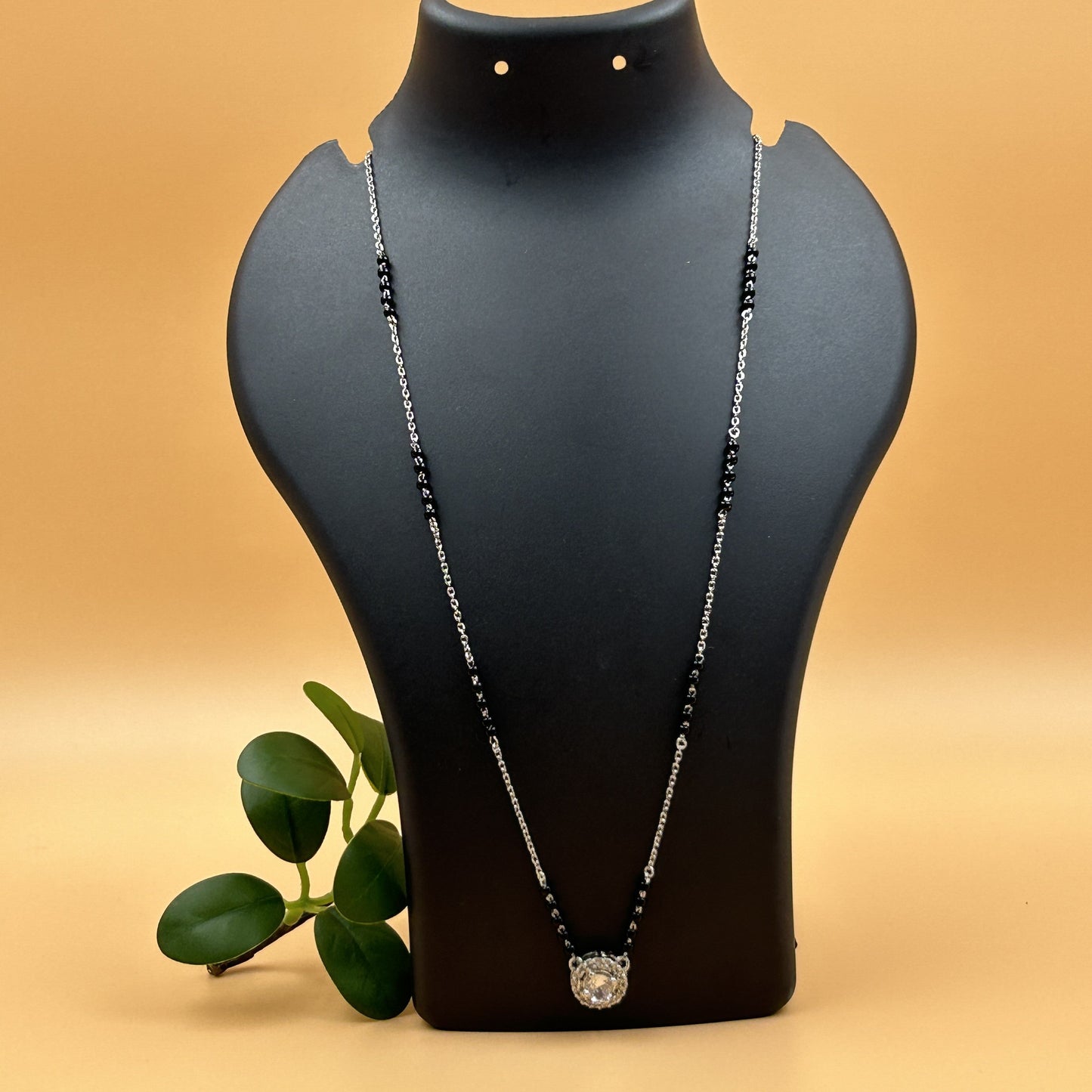 Solitaire Silver Mangalsutra
