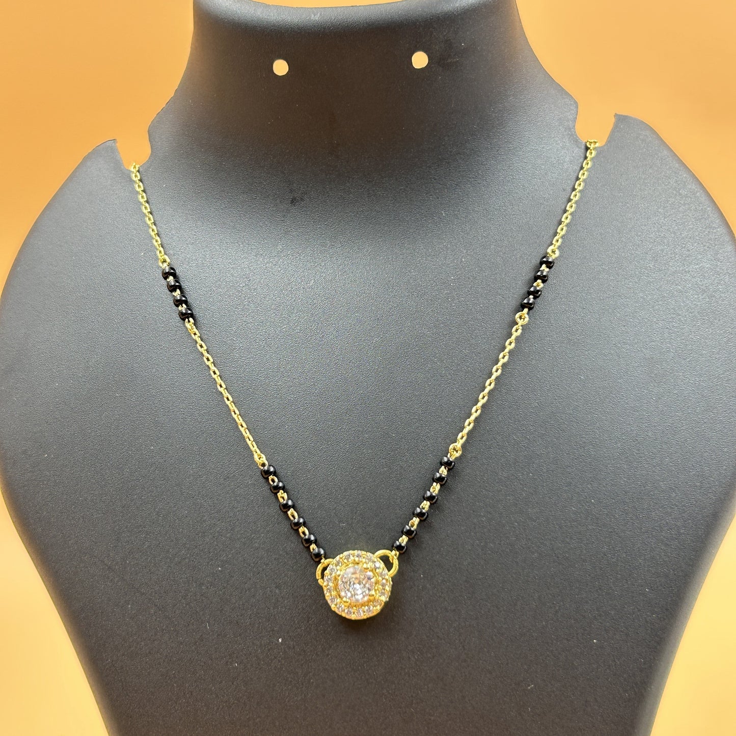 Solitaire Silver Mangalsutra