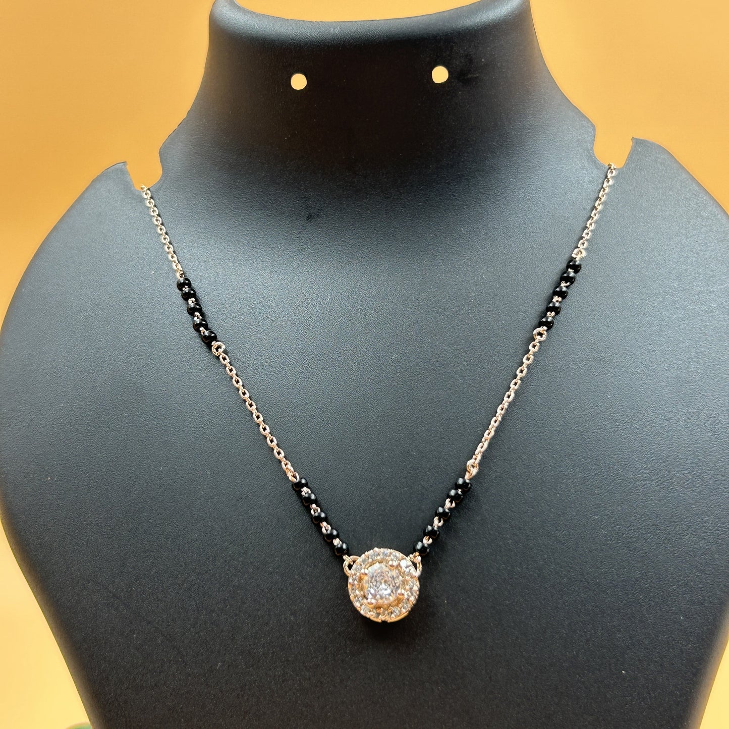 Solitaire Silver Mangalsutra