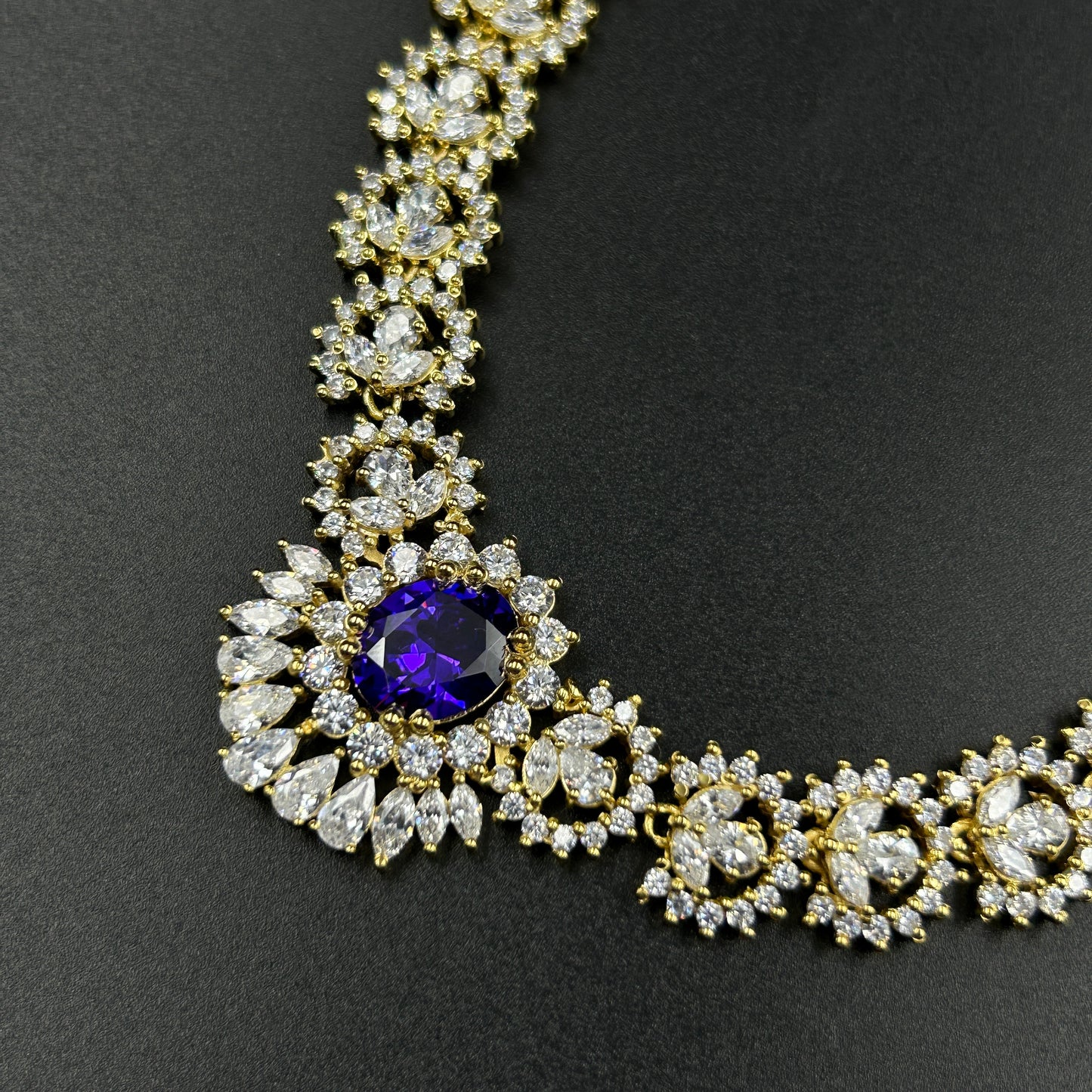 Blue Sapphire Necklace - Pure Silver