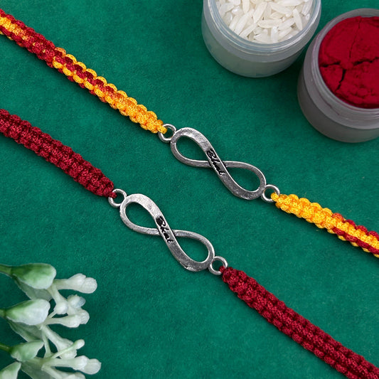 Pure Silver Infinity Thread Rakhi