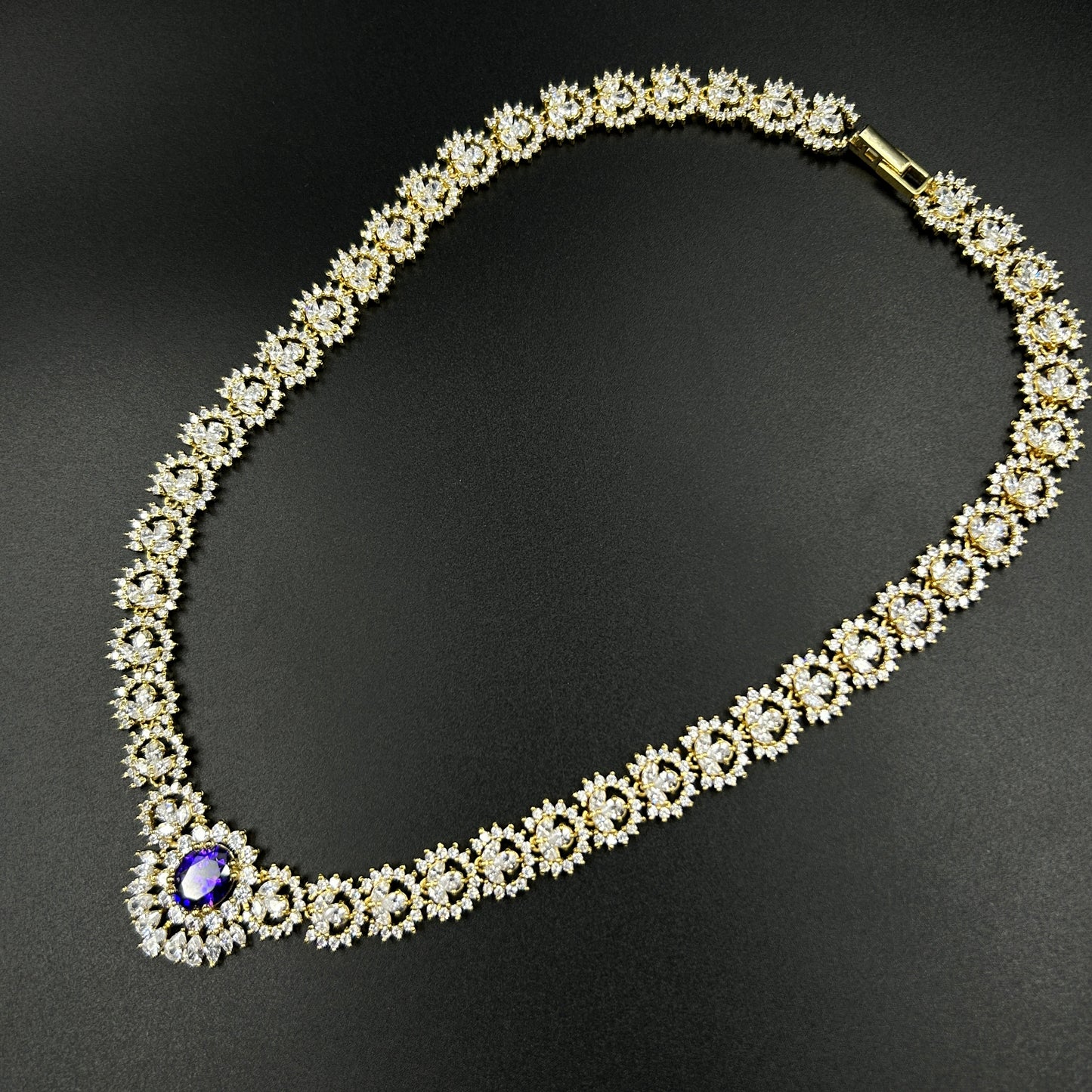Blue Sapphire Necklace - Pure Silver
