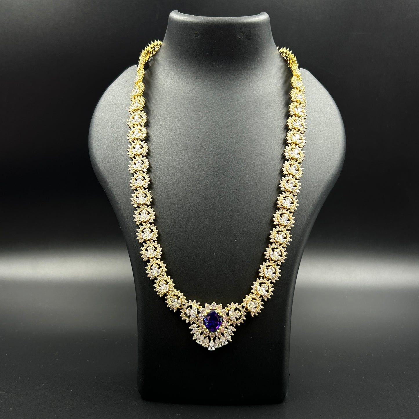 Blue Sapphire Necklace - Pure Silver