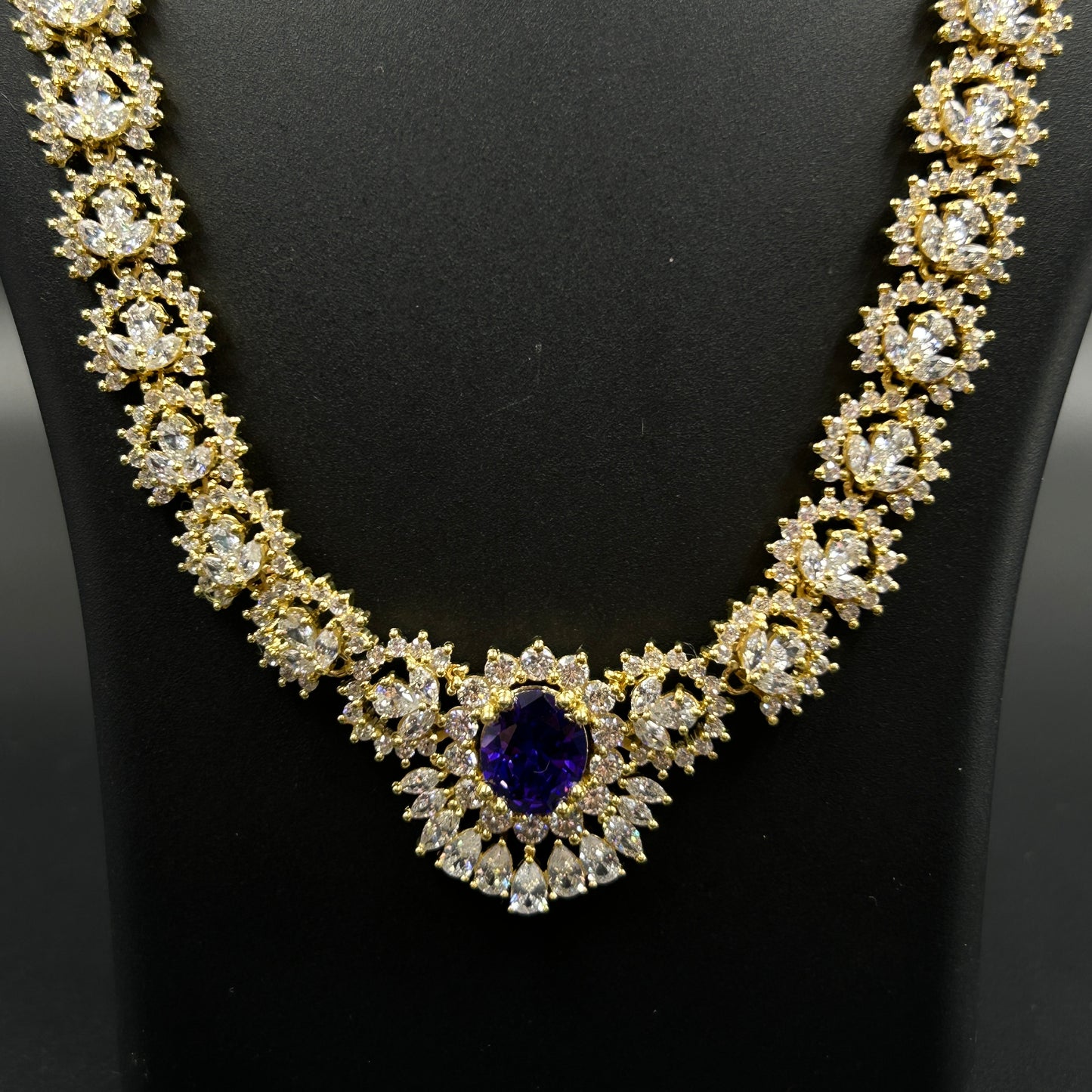 Blue Sapphire Necklace - Pure Silver