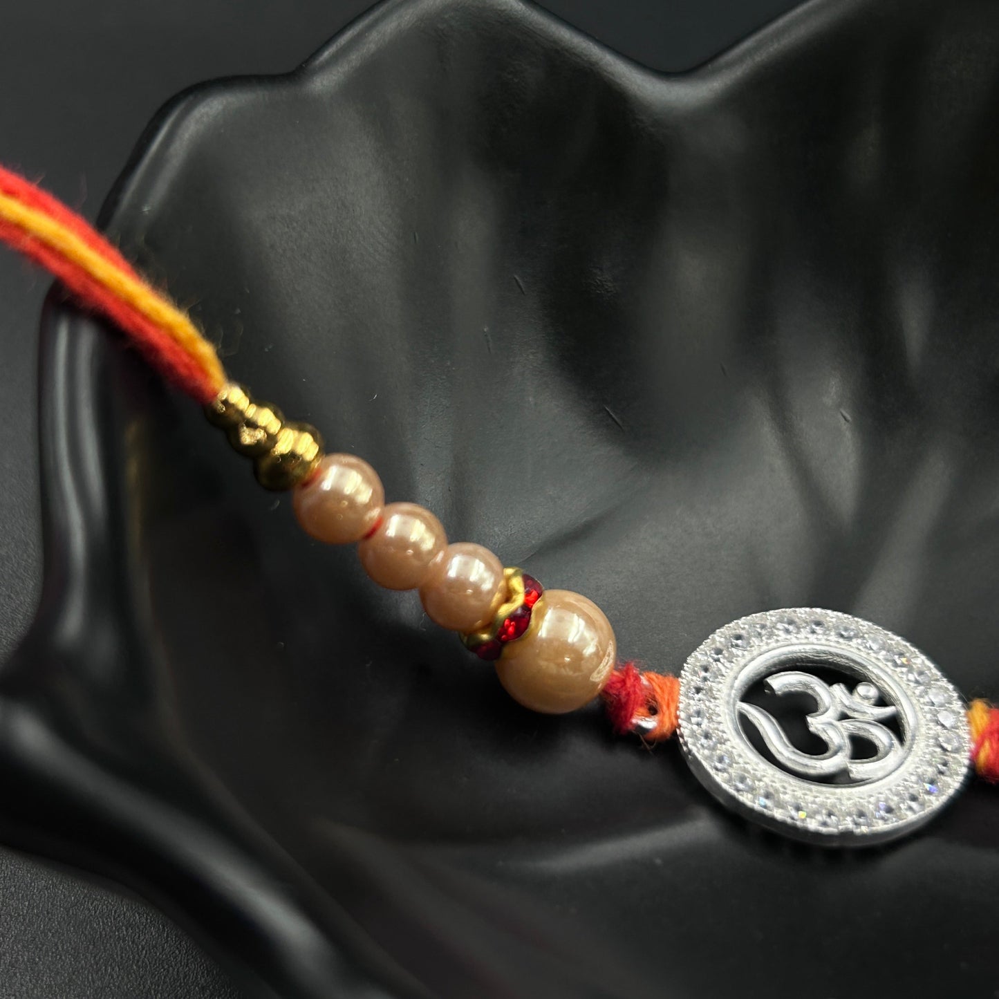 Pure Silver OM Rakhi - Thread Rakhi