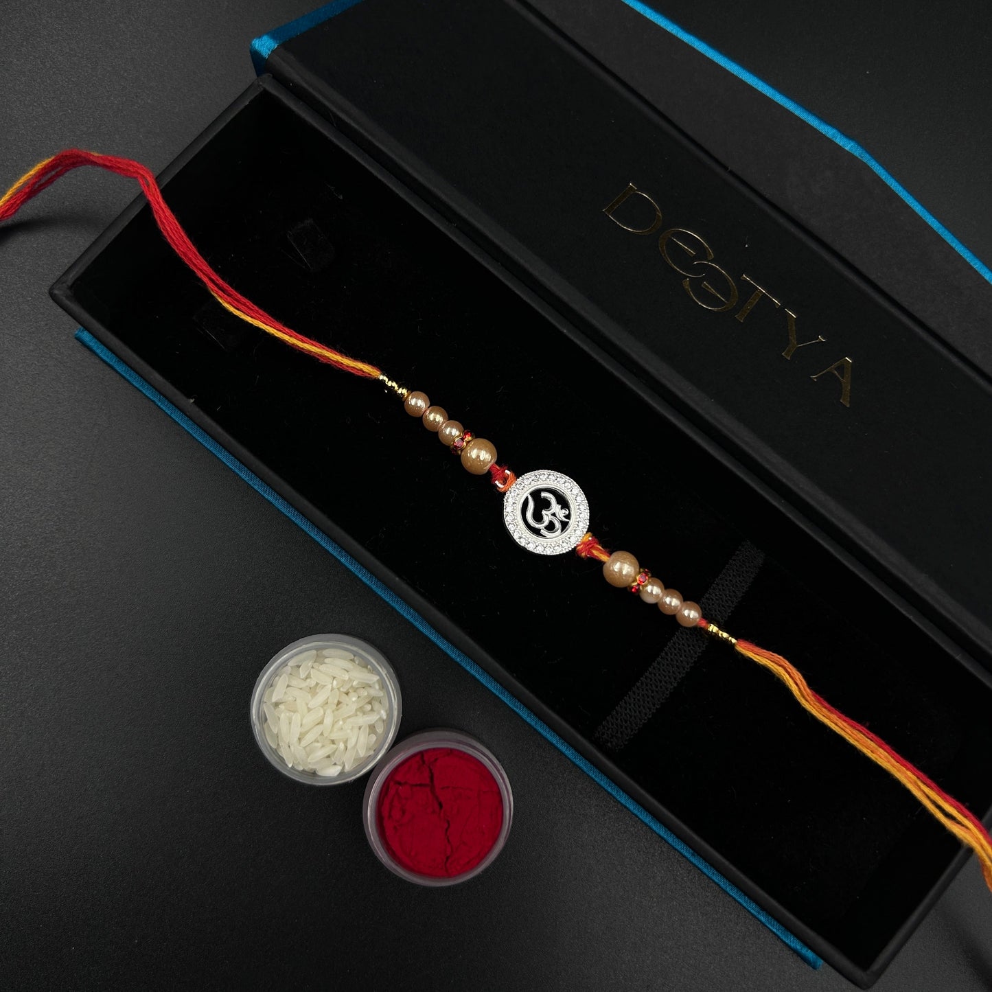 Pure Silver OM Rakhi - Thread Rakhi