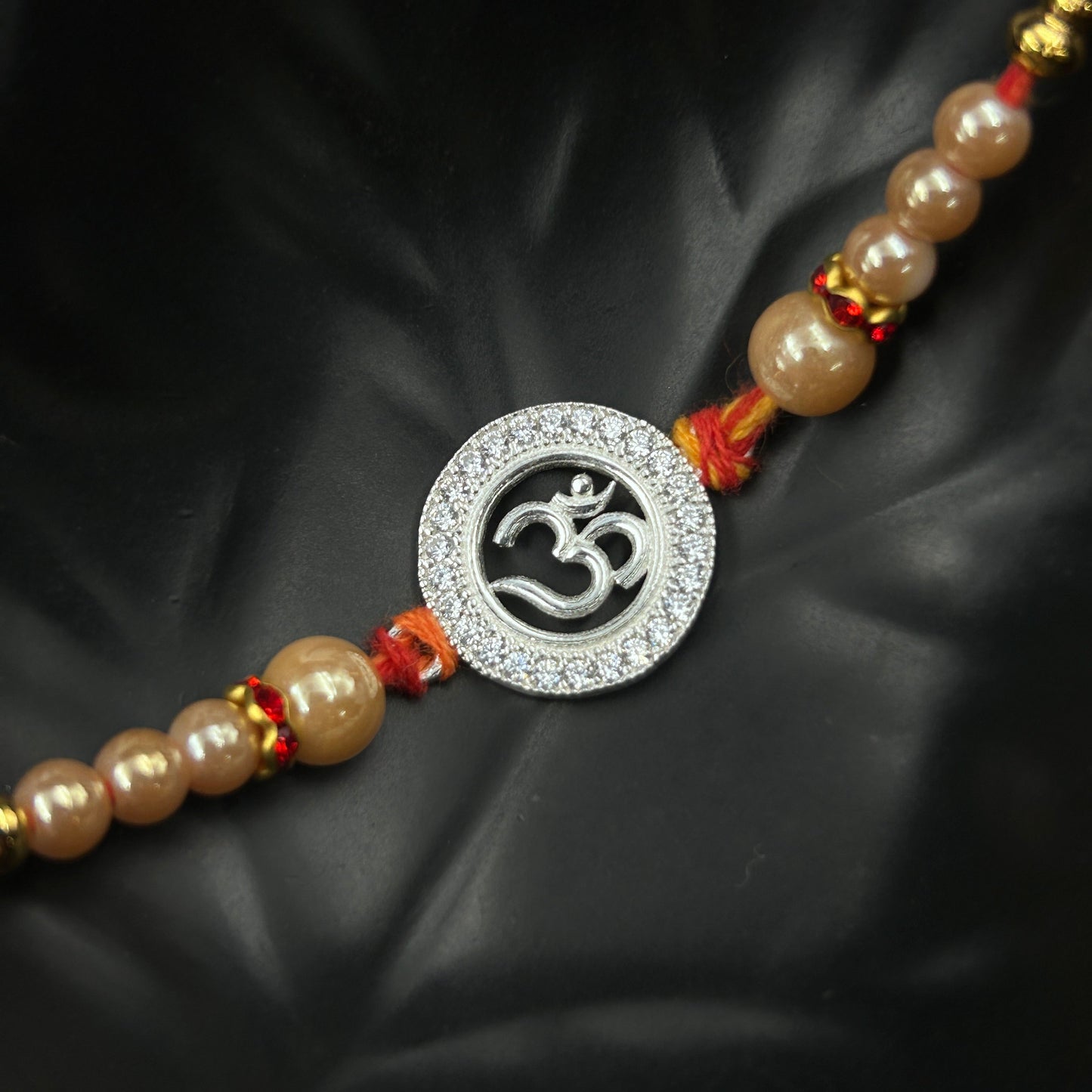 Pure Silver OM Rakhi - Thread Rakhi