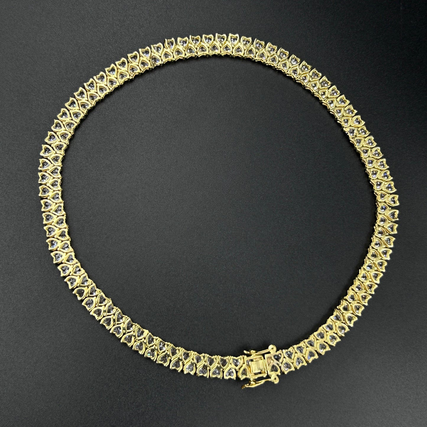 Diamond Heart Necklace - Pure  Silver