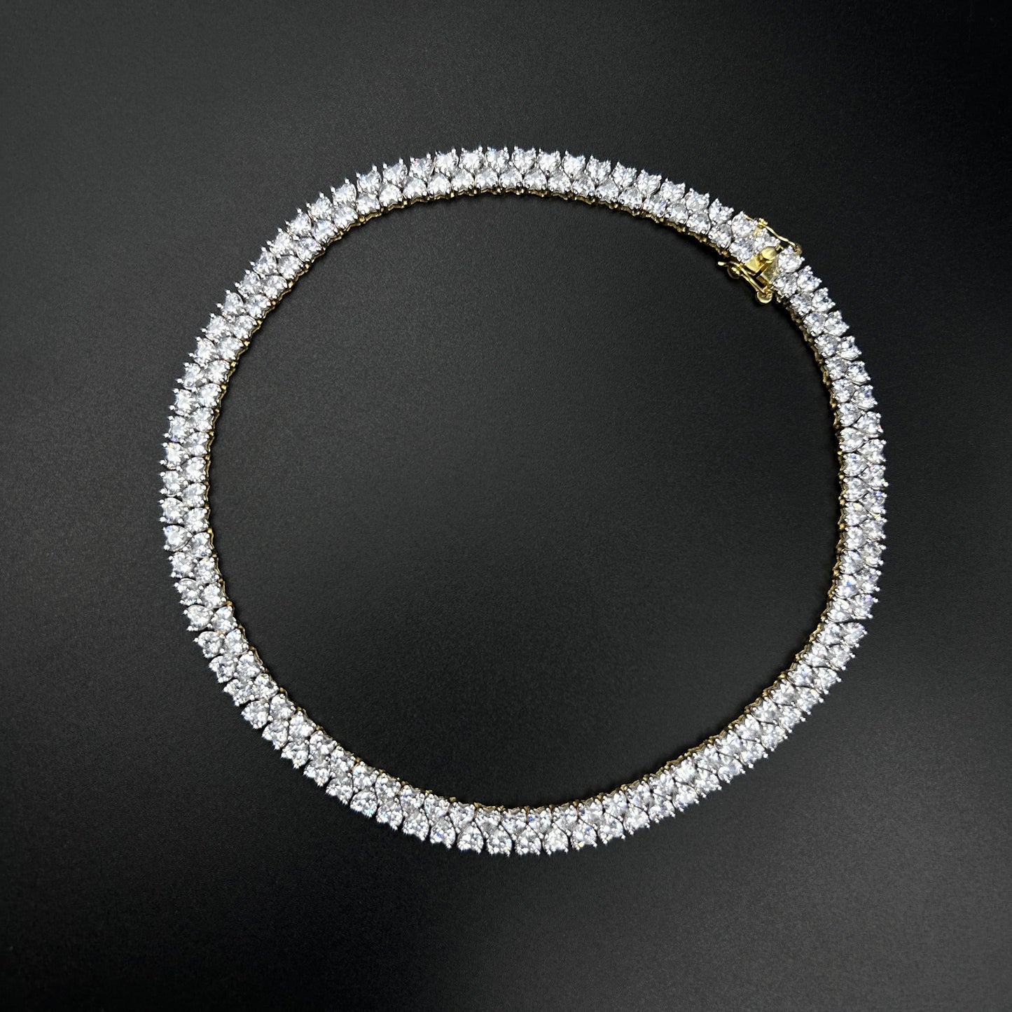 Diamond Heart Necklace - Pure  Silver