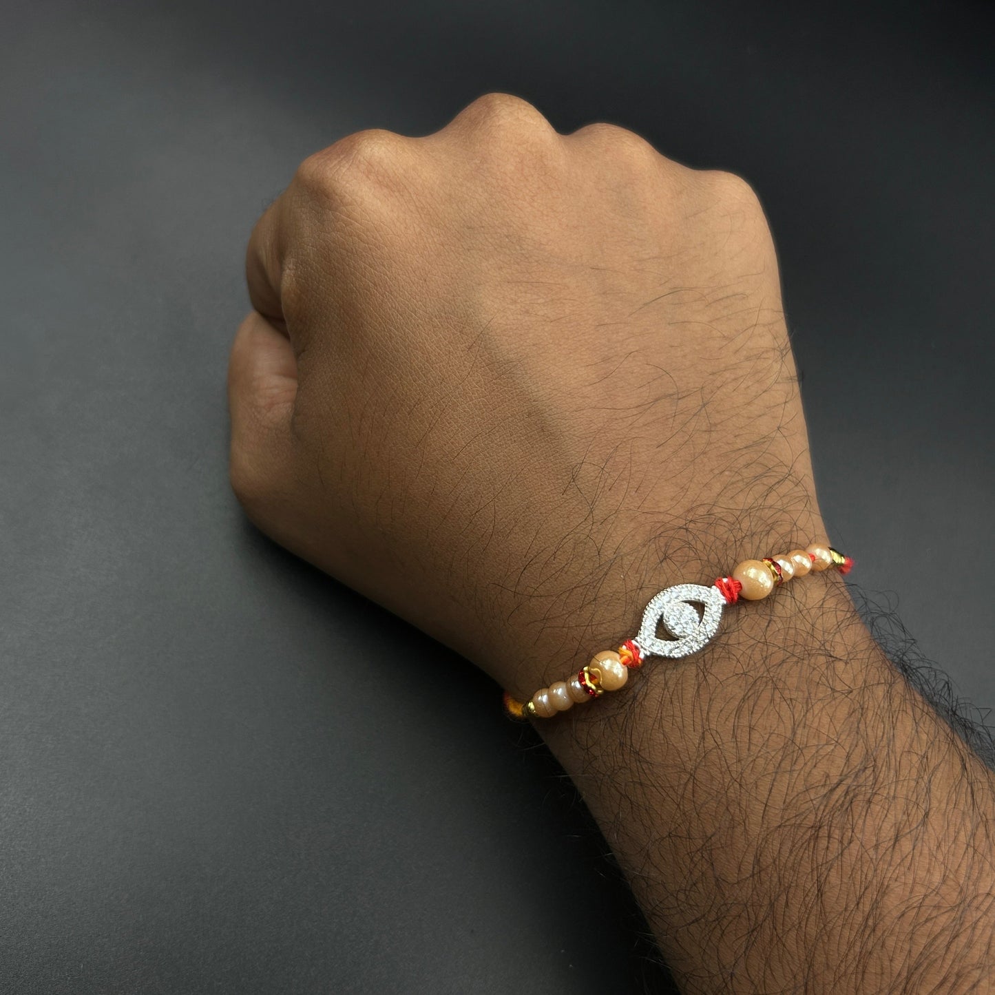 Evil Eye Silver Rakhi - Thread Rakhi