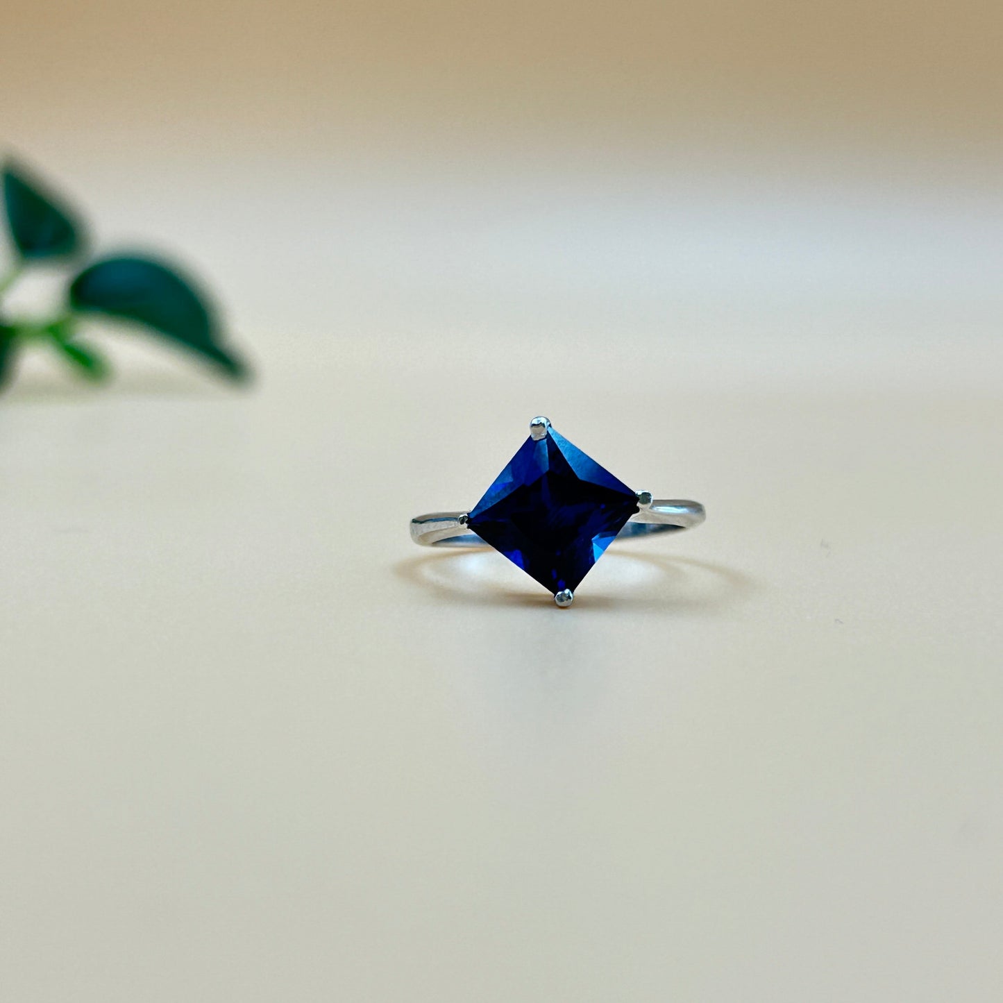 Silver Ring - Blue Sapphire Women's Ring