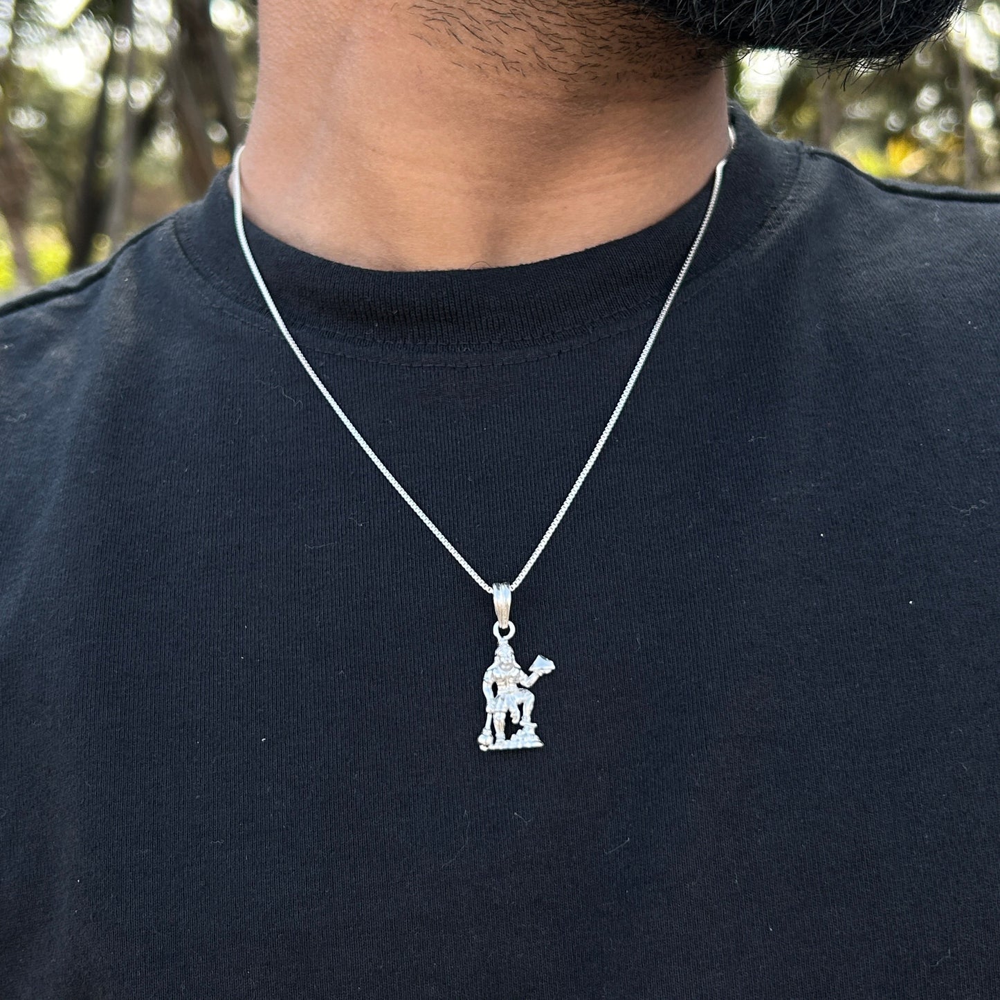 Silver Hanuman Pendant - Sterling Silver