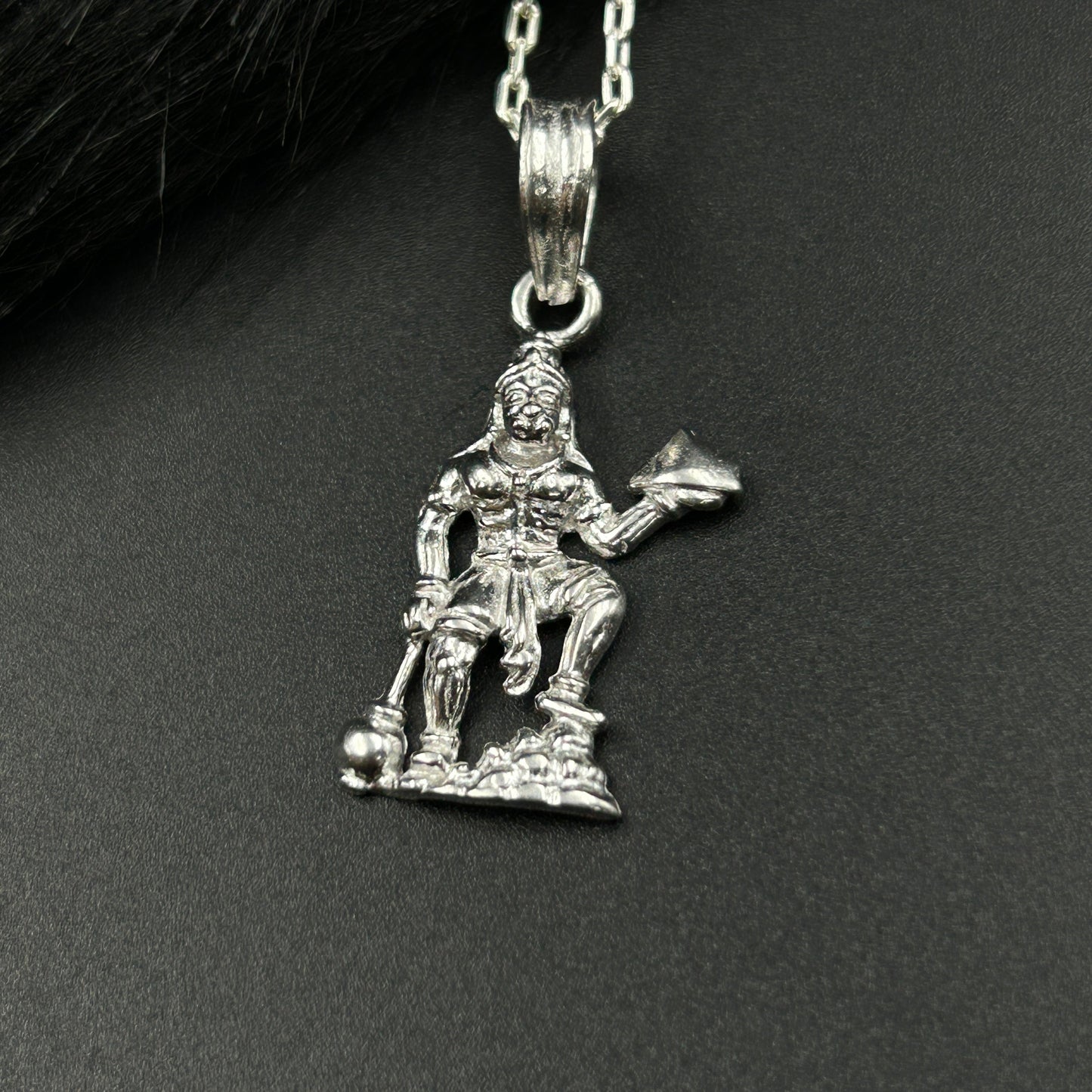 Silver Hanuman Pendant - Sterling Silver