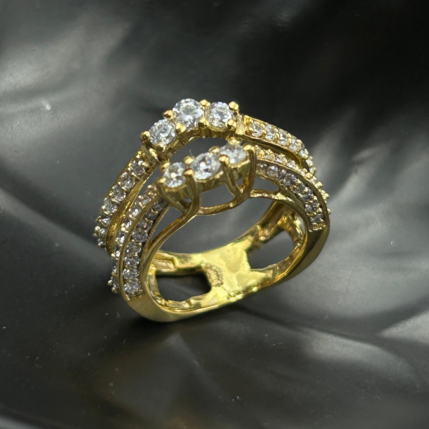 Yellow Gold Ring Enhancer - Pure silver