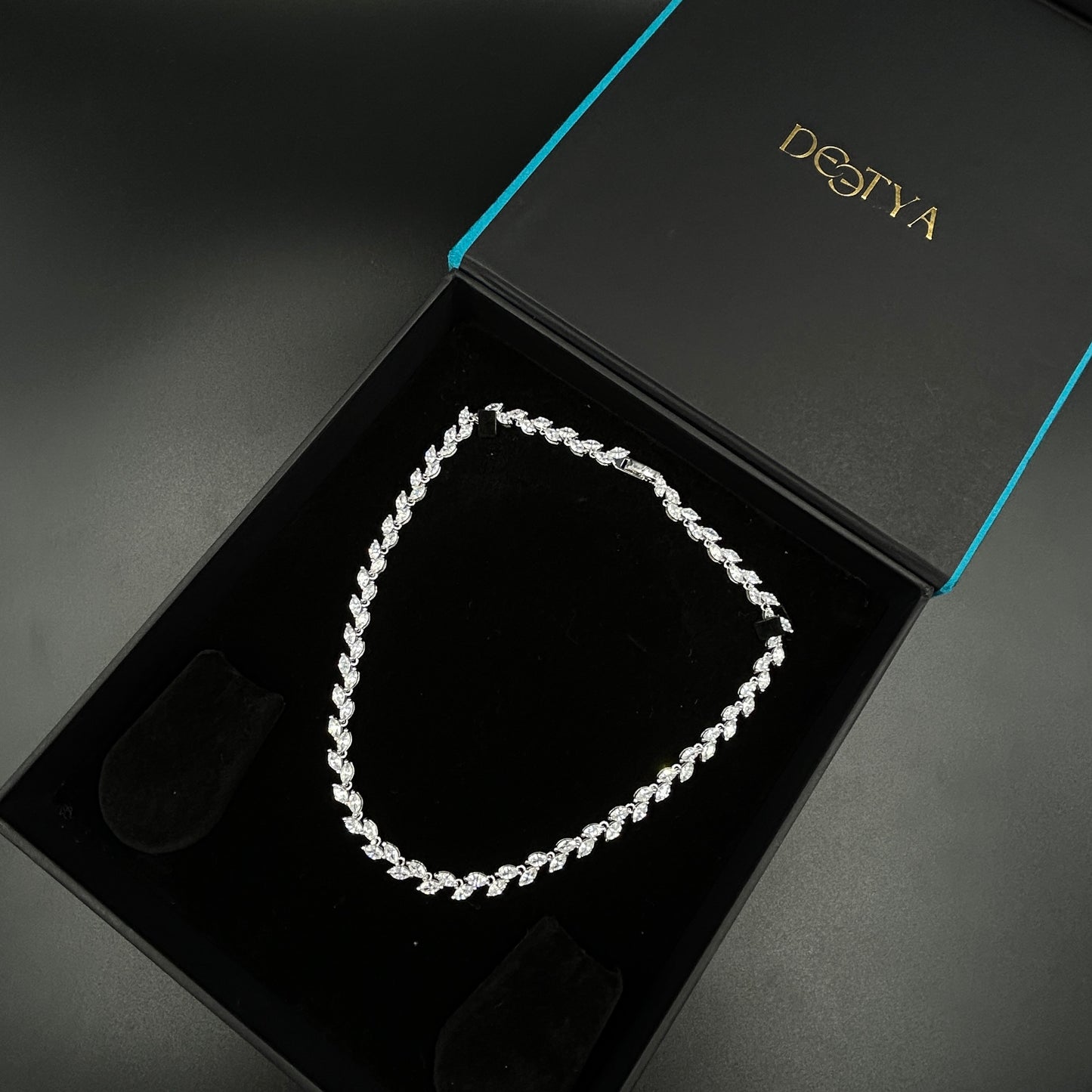 Diamond Tennis Necklace - Silver