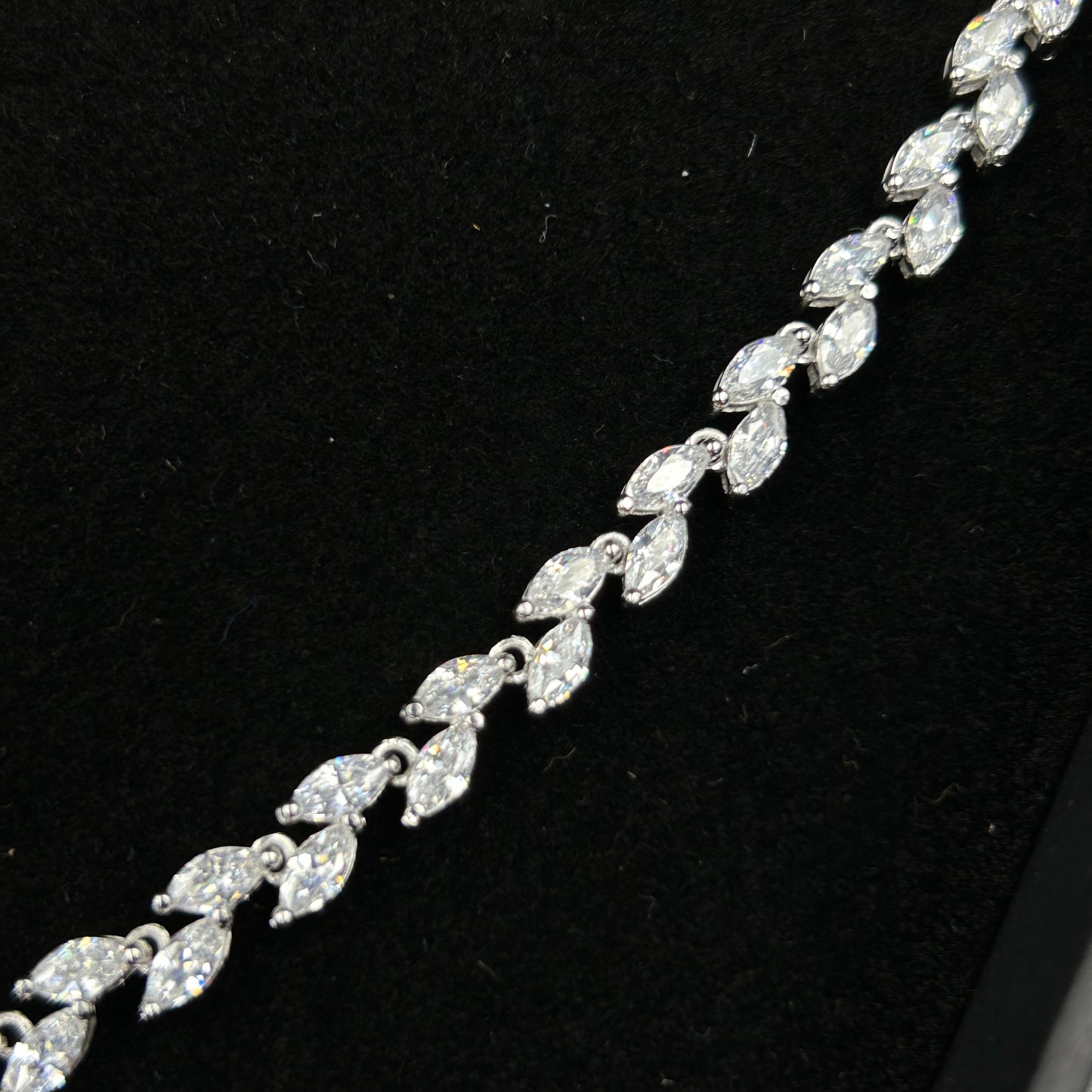 Diamond Tennis Necklace - Silver