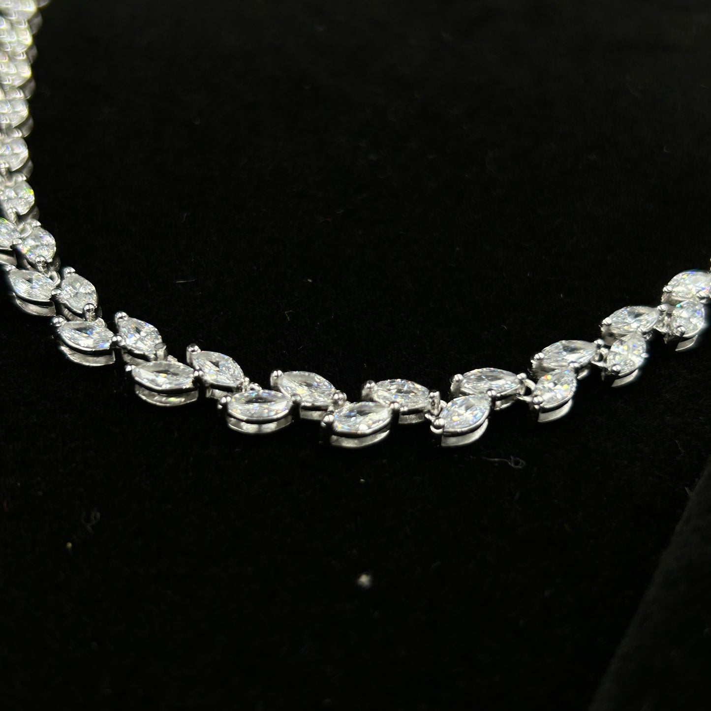 Diamond Tennis Necklace - Silver