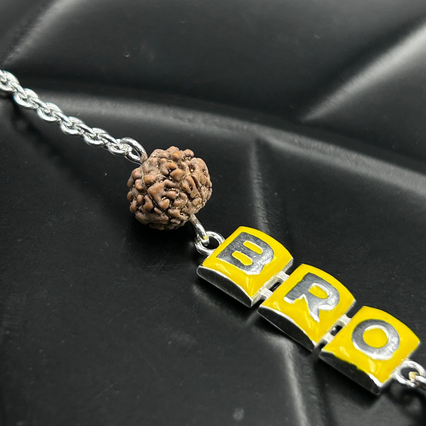 Silver Rakhi - BRO Rakhi with Rudraksh