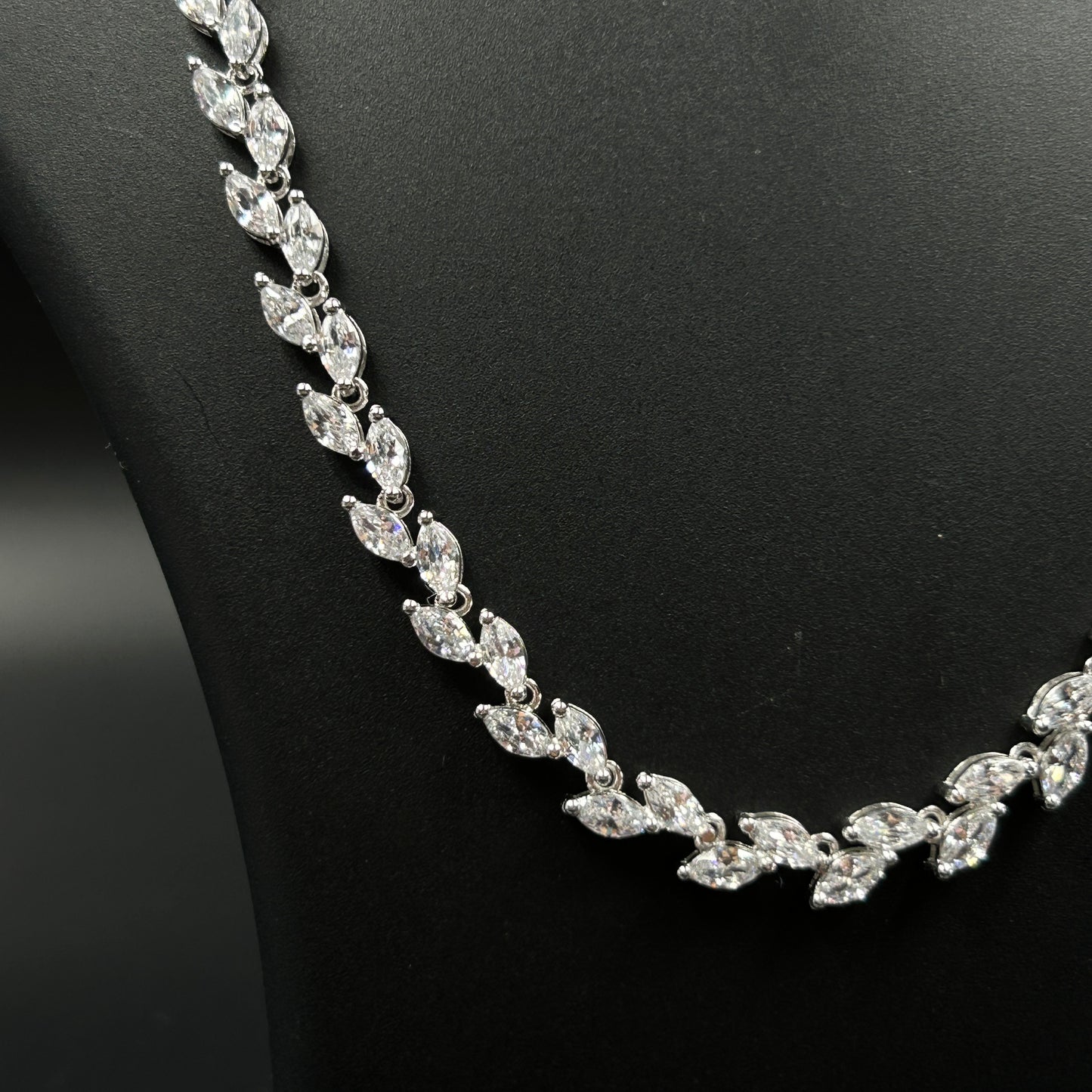 Diamond Tennis Necklace - Silver