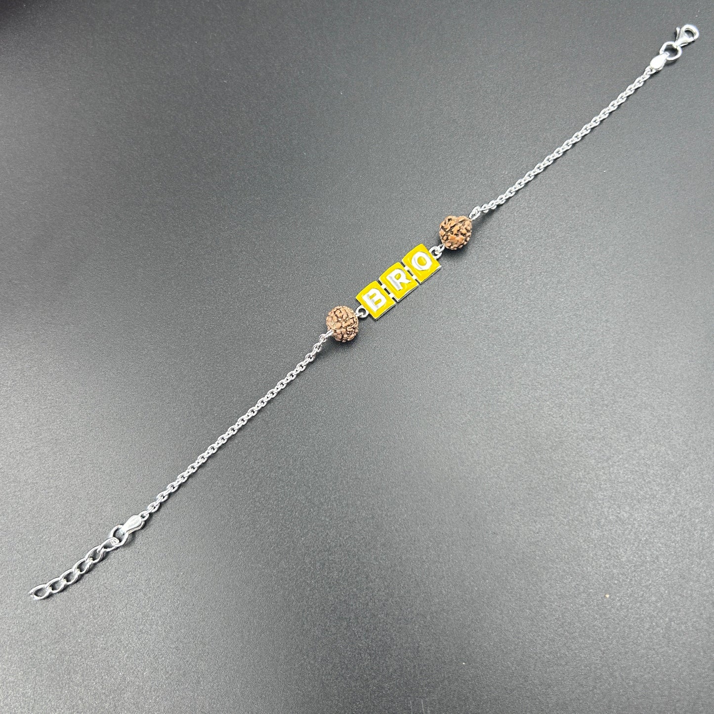 Silver Rakhi - BRO Rakhi with Rudraksh