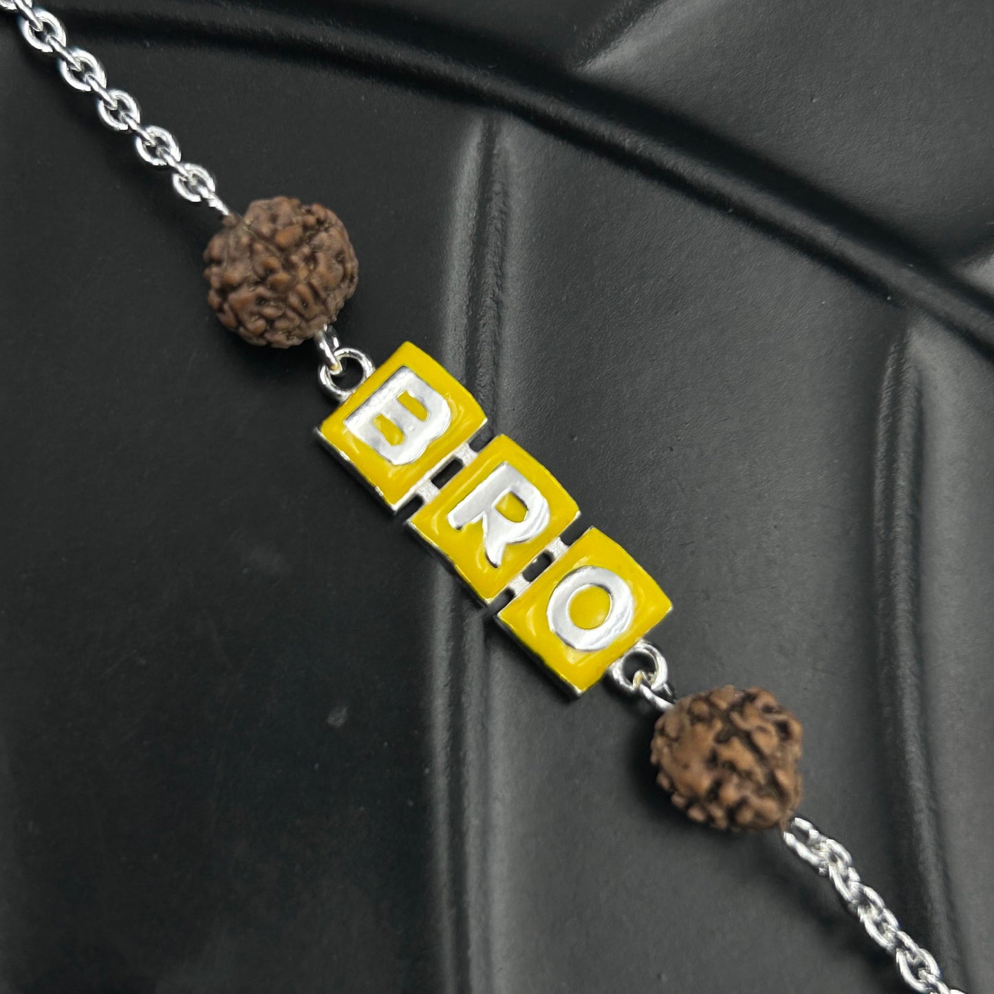 Silver Rakhi - BRO Rakhi with Rudraksh